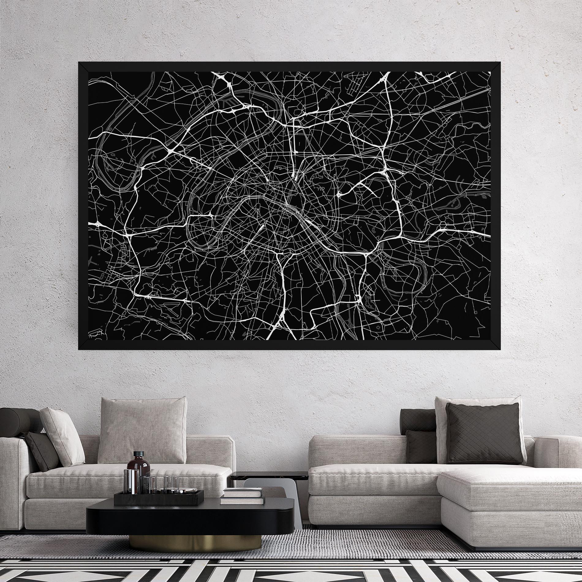 Vászonkép White Line City mockup 2