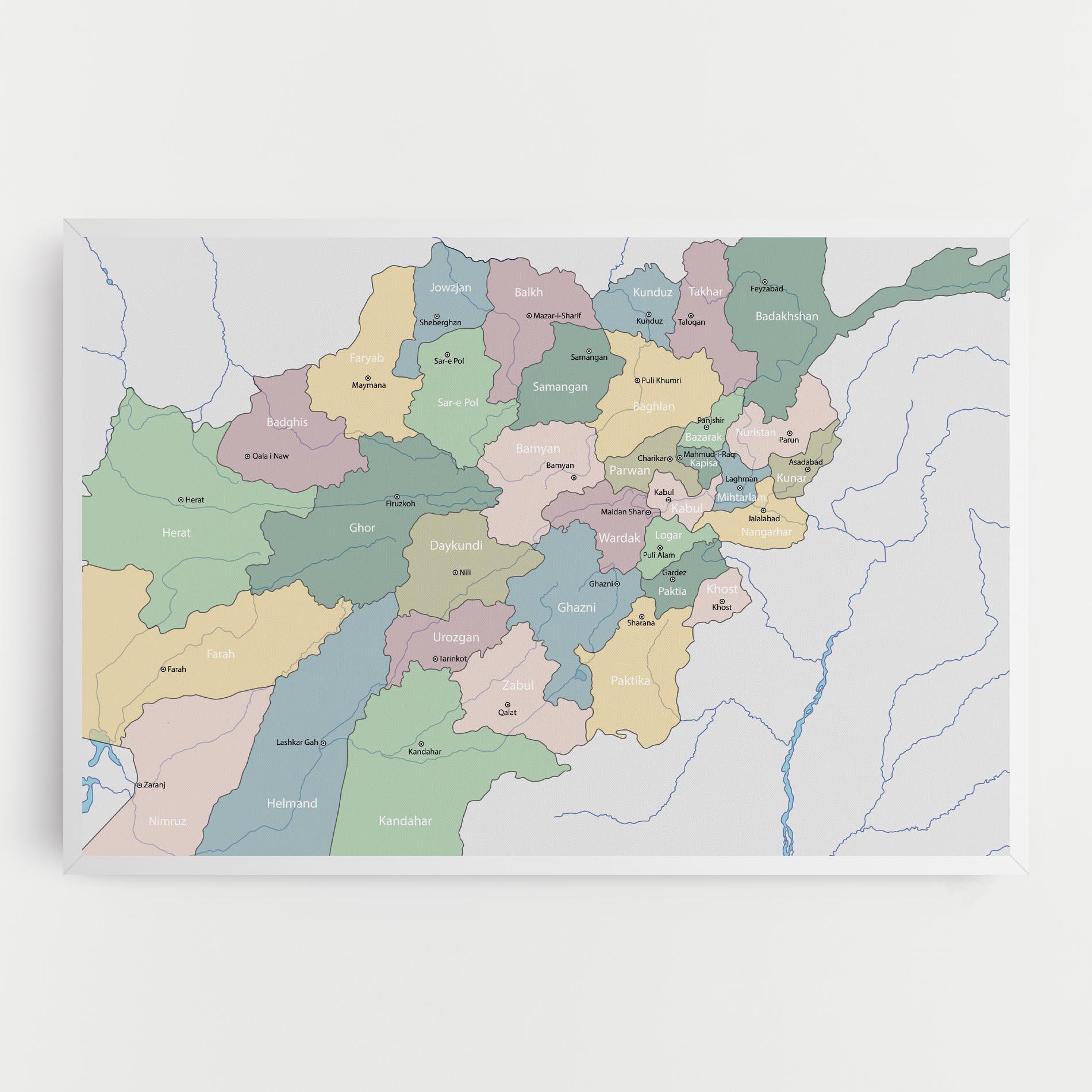 Vászonkép Afghanistan Map mockup 0