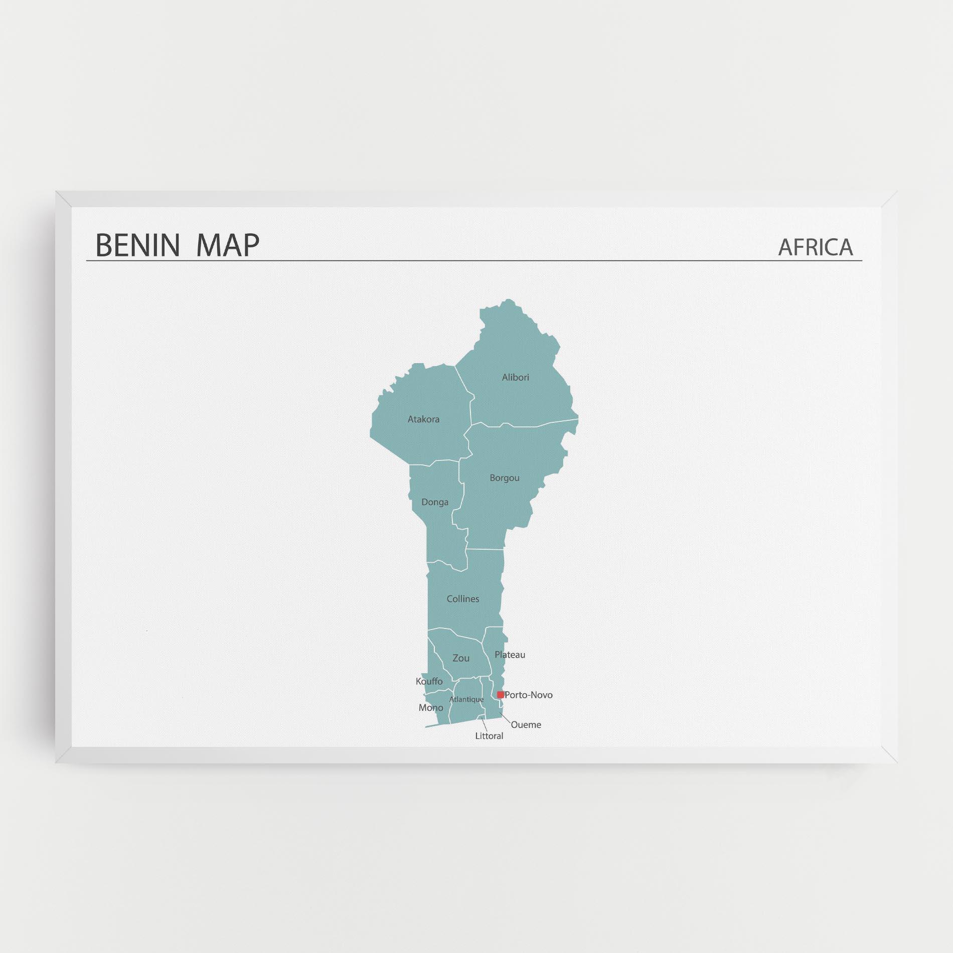 Vászonkép Benin Map mockup 0