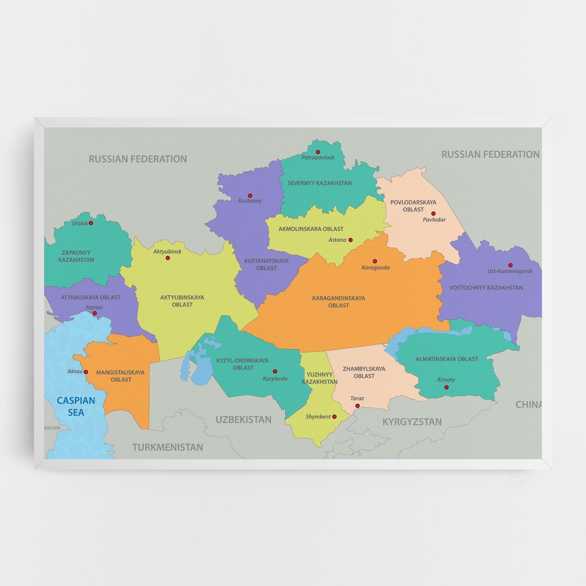 Kazakhstan Color Map mockup 0