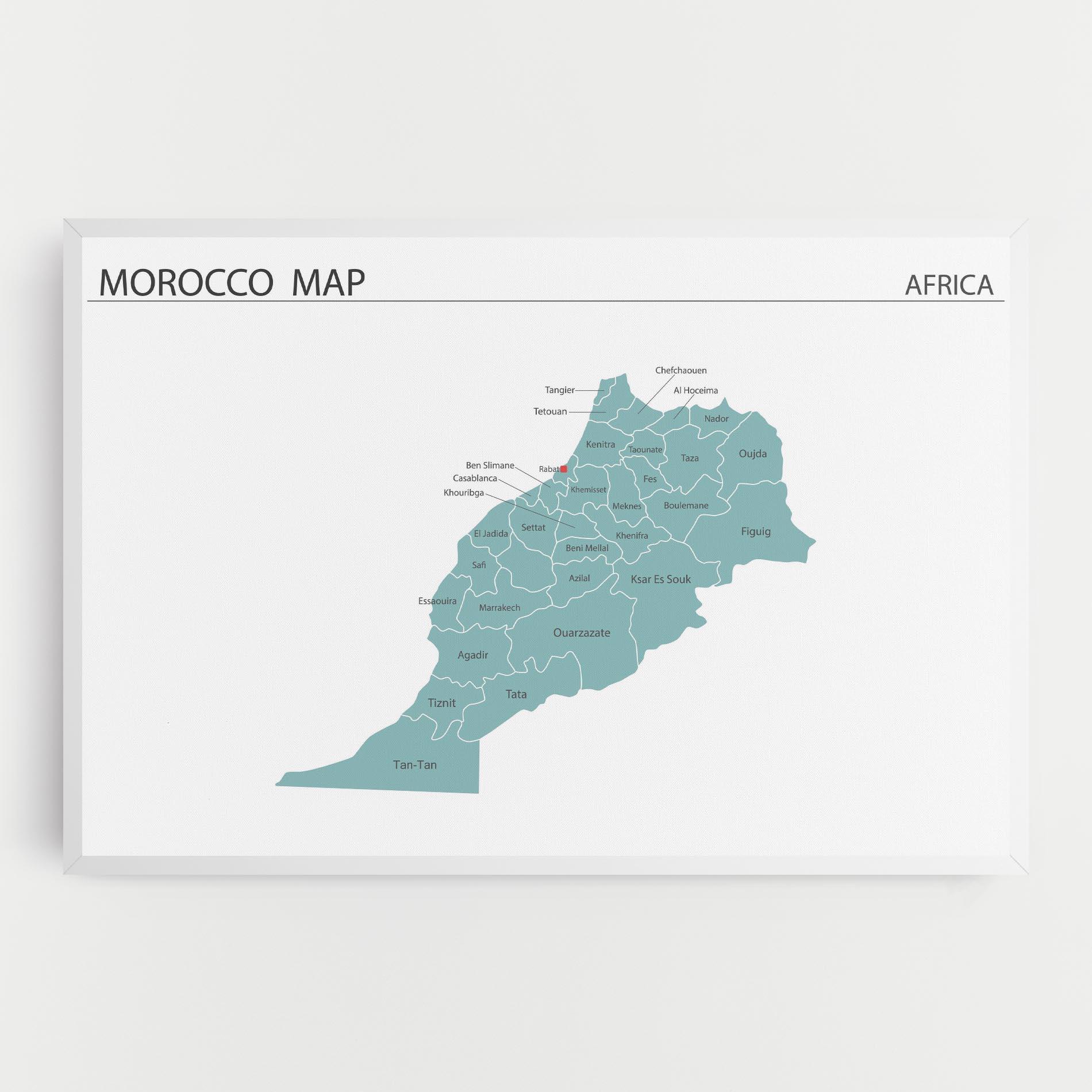 Vászonkép Morocco Map mockup 0
