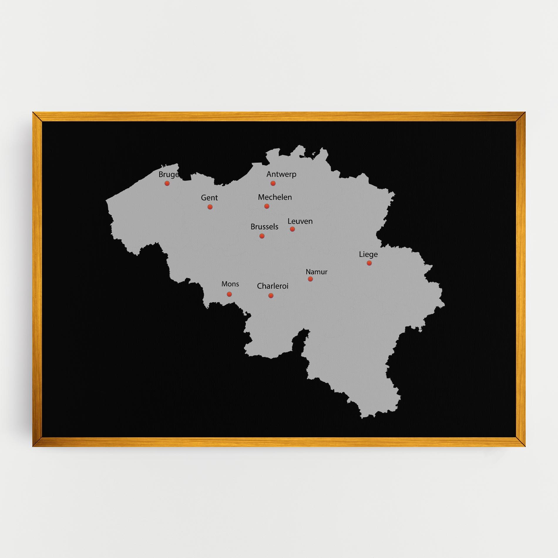 Vászonkép Belgium Map mockup 0