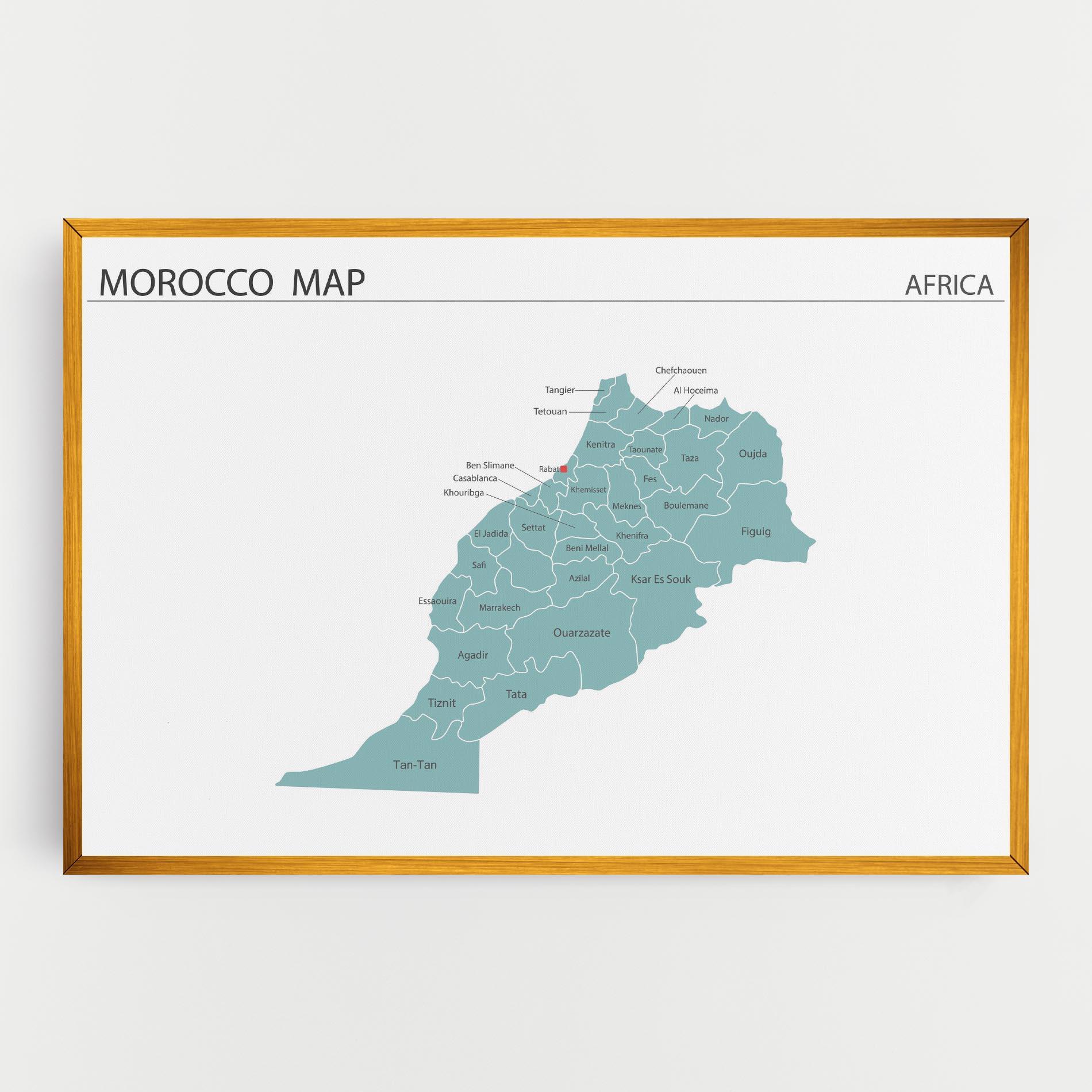 Vászonkép Morocco Map mockup 0