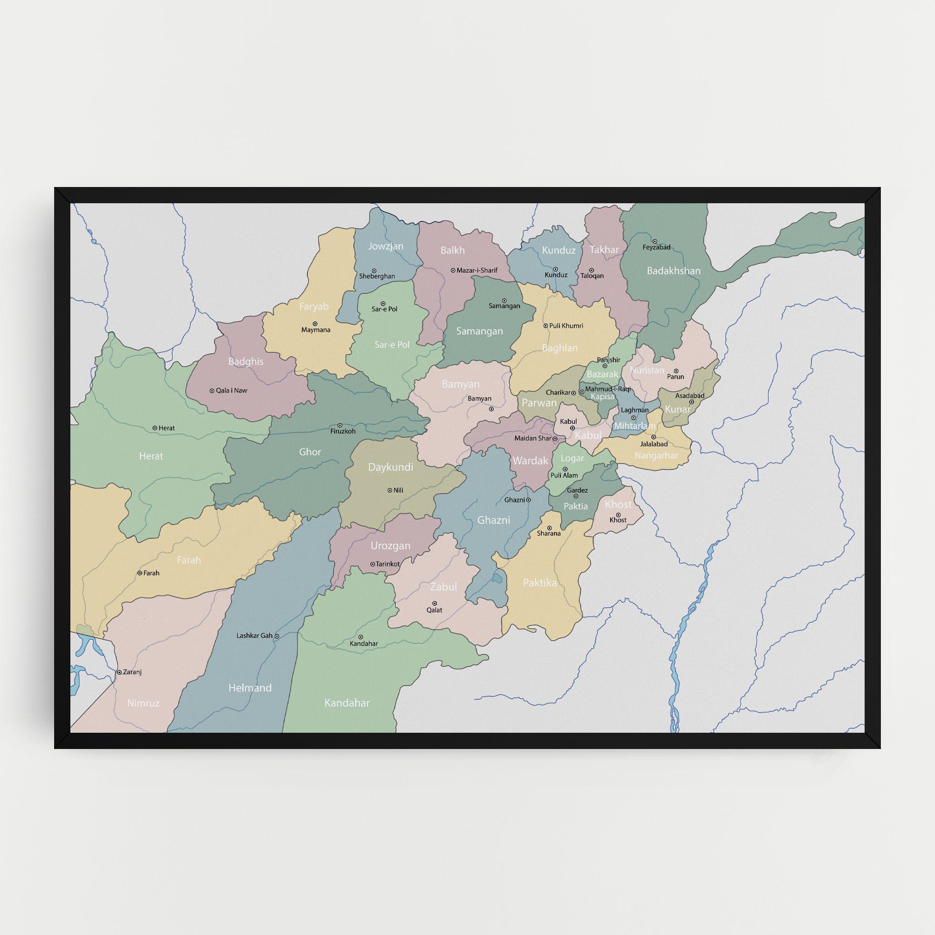Vászonkép Afghanistan Map mockup 0