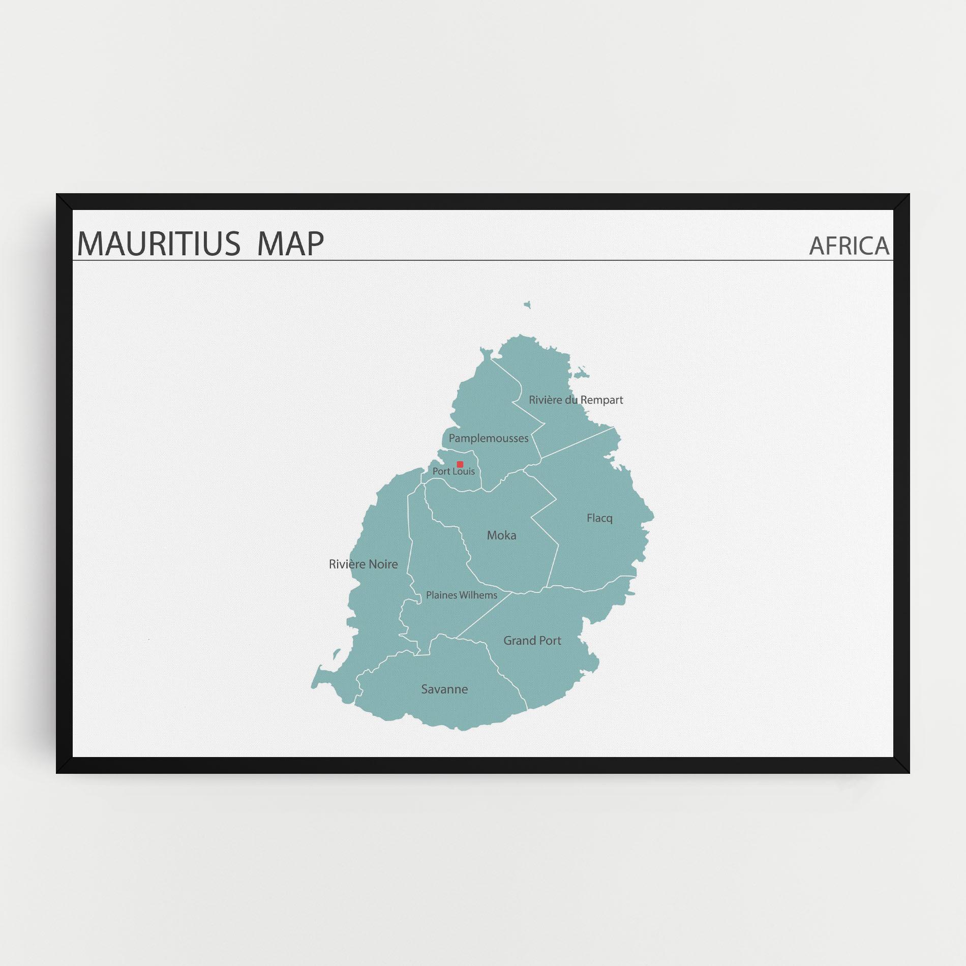 Vászonkép Mauritius Map mockup 0