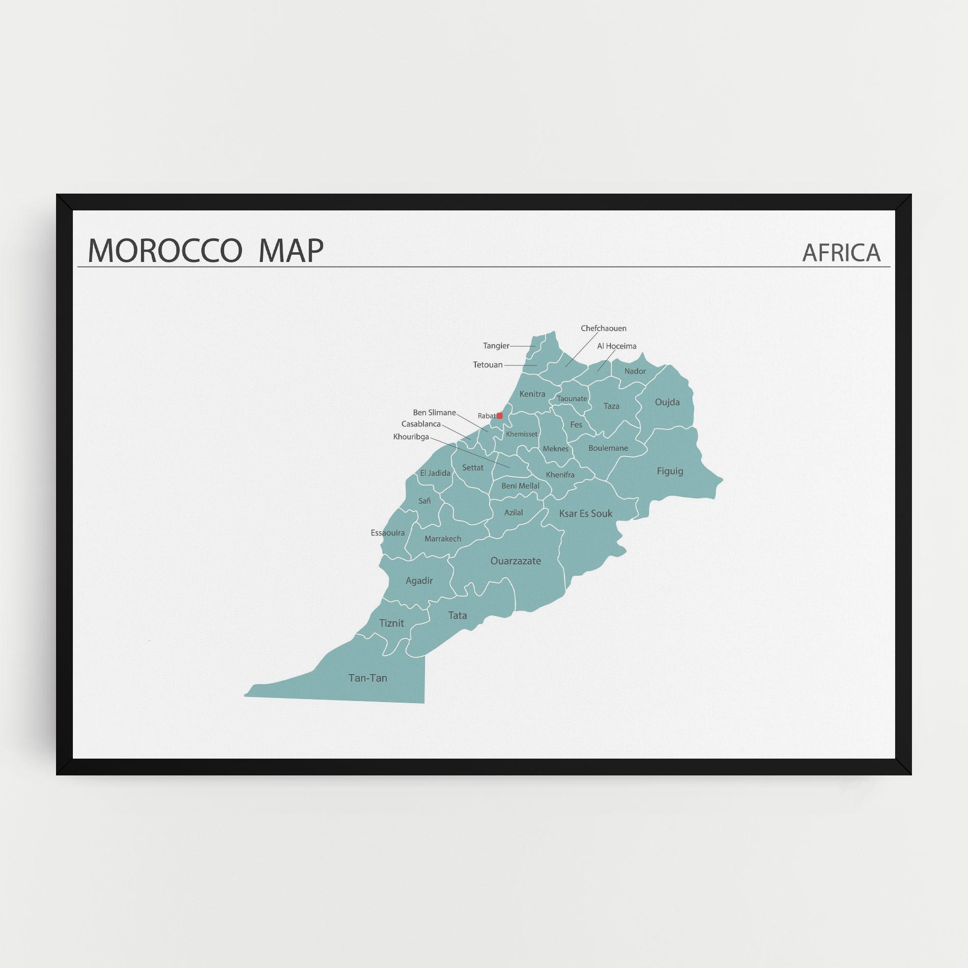 Vászonkép Morocco Map mockup 0