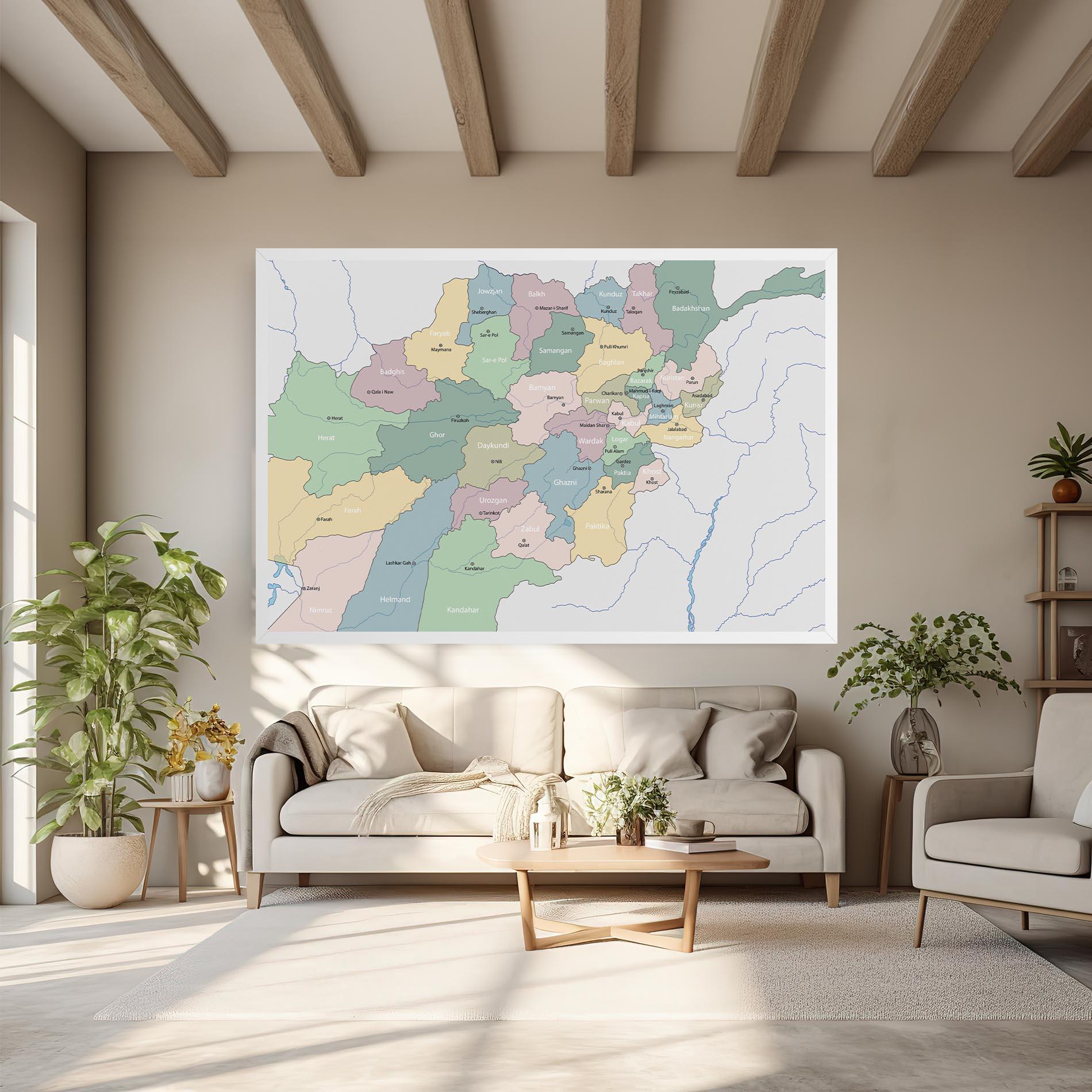 Vászonkép Afghanistan Map mockup 6