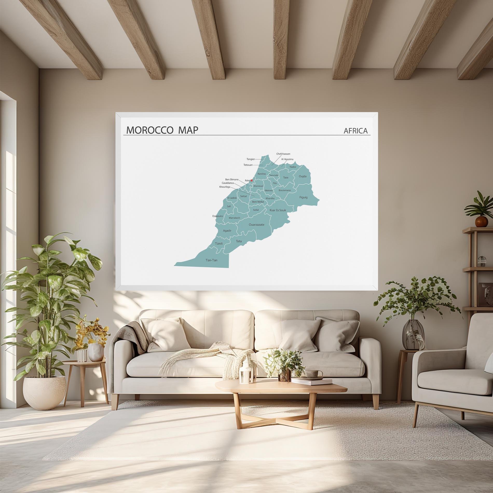 Vászonkép Morocco Map mockup 6