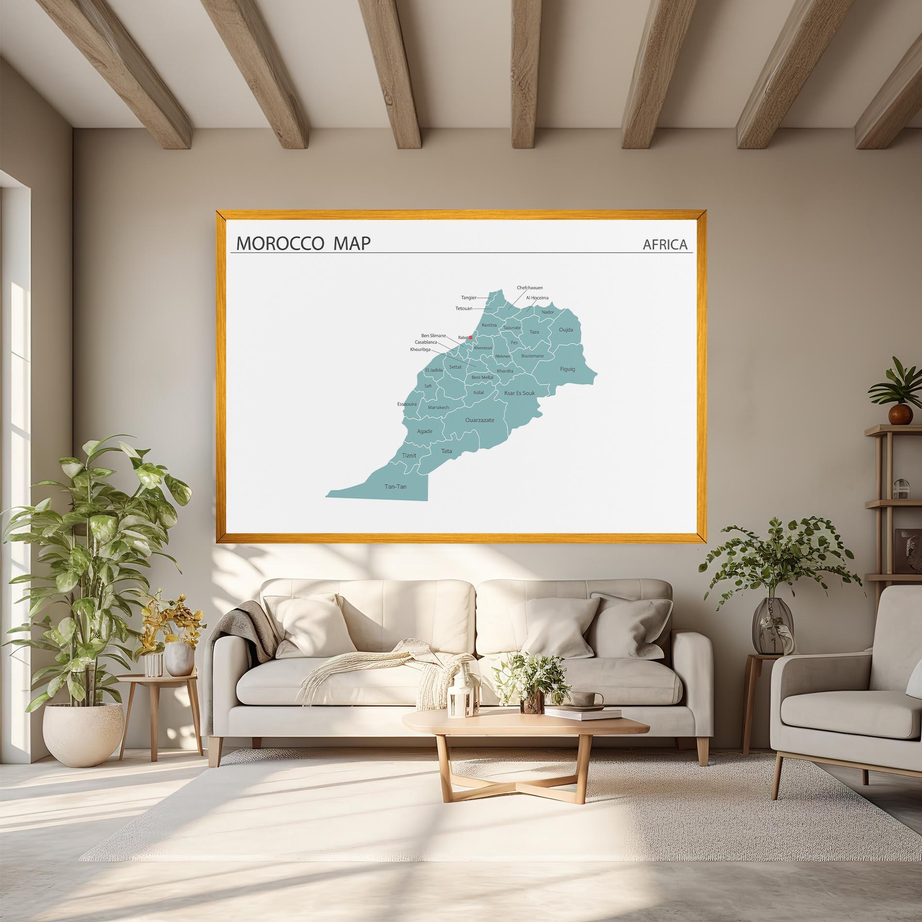 Vászonkép Morocco Map mockup 6