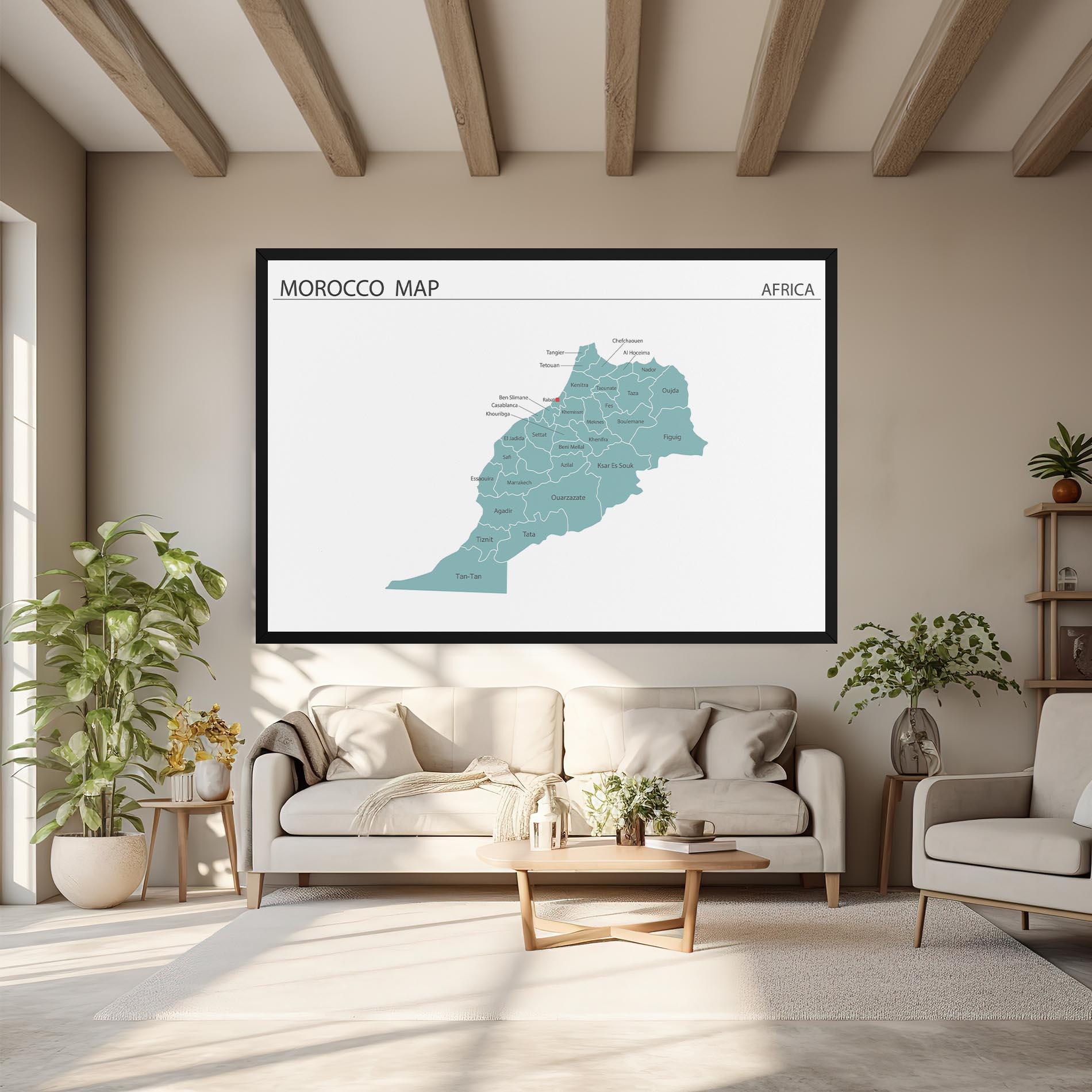 Vászonkép Morocco Map mockup 6