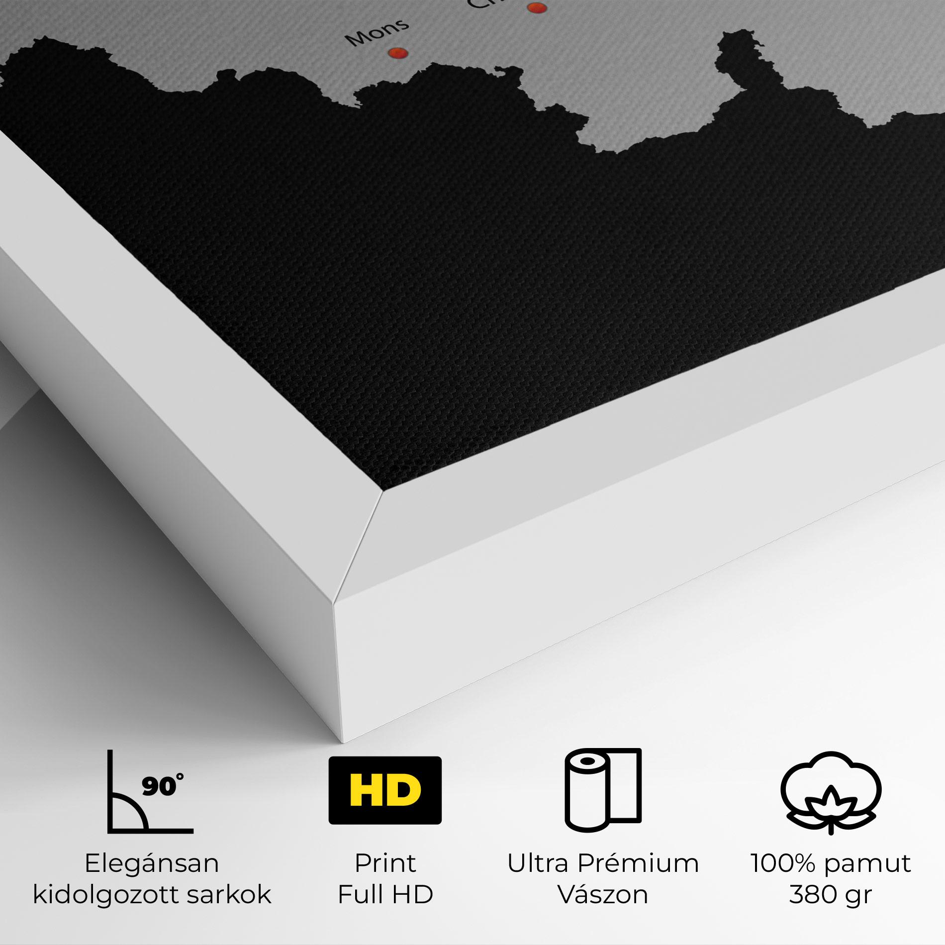 Vászonkép Belgium Map mockup 4