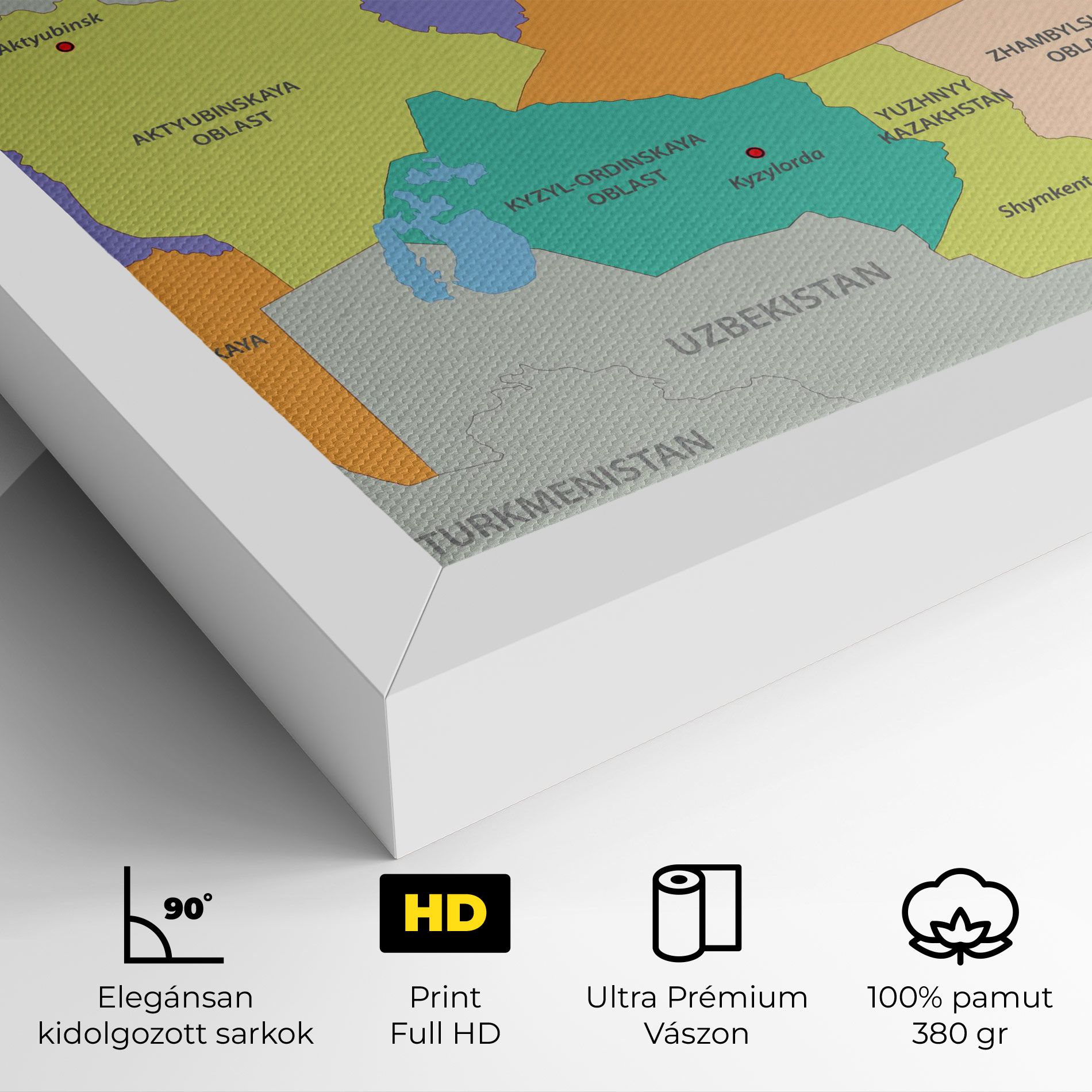 Kazakhstan Color Map mockup 4