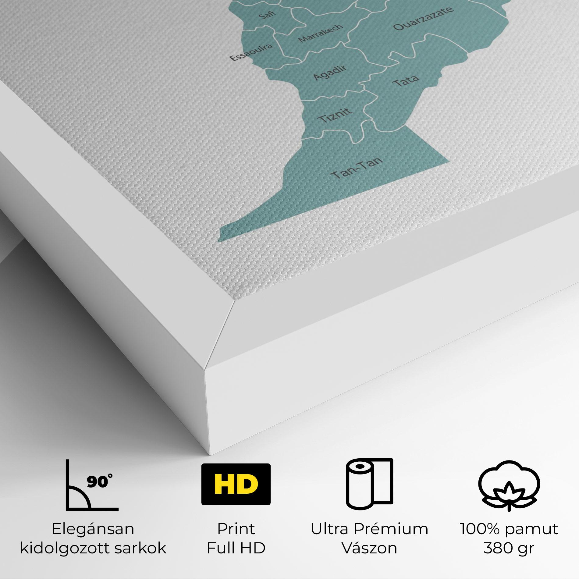 Vászonkép Morocco Map mockup 4