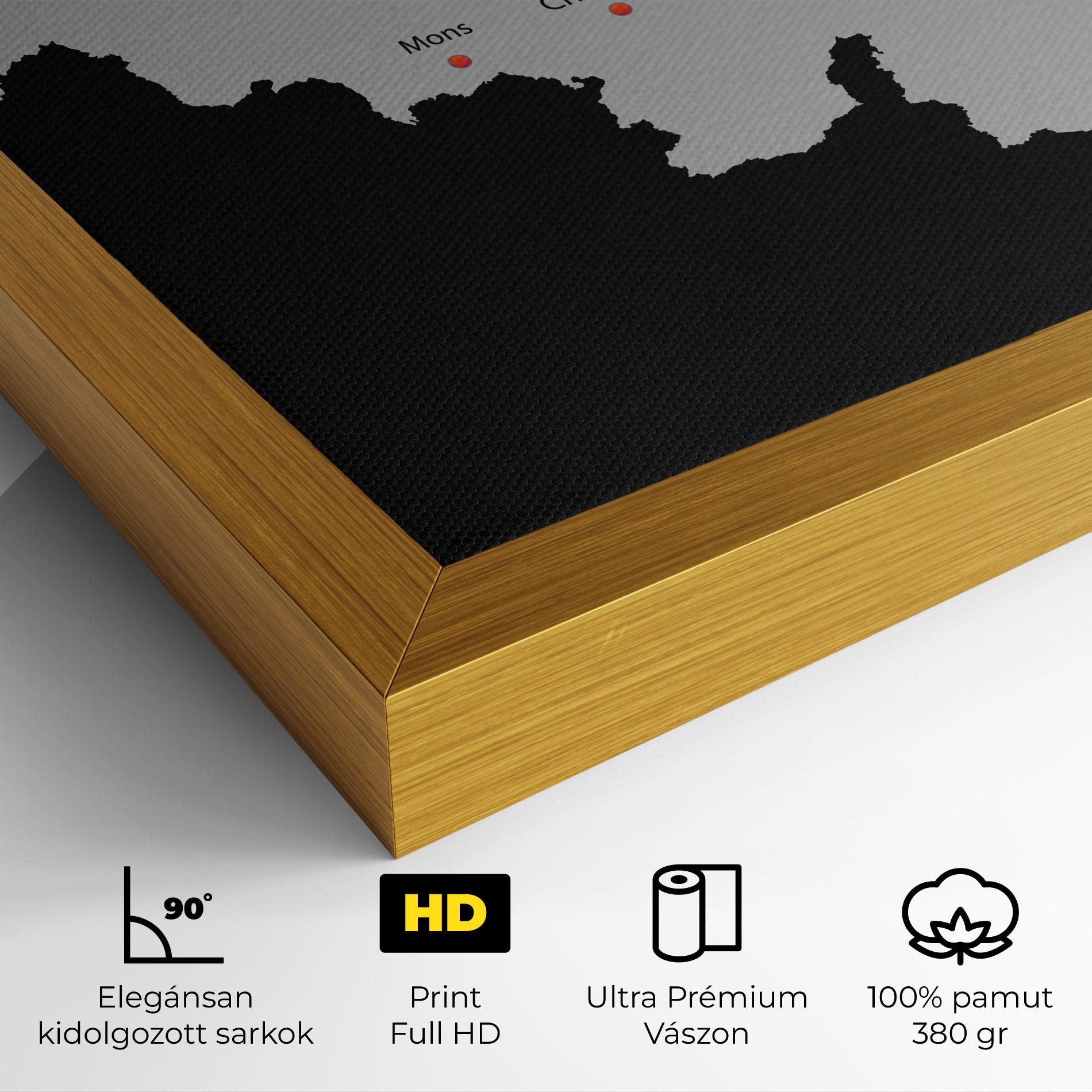 Vászonkép Belgium Map mockup 4
