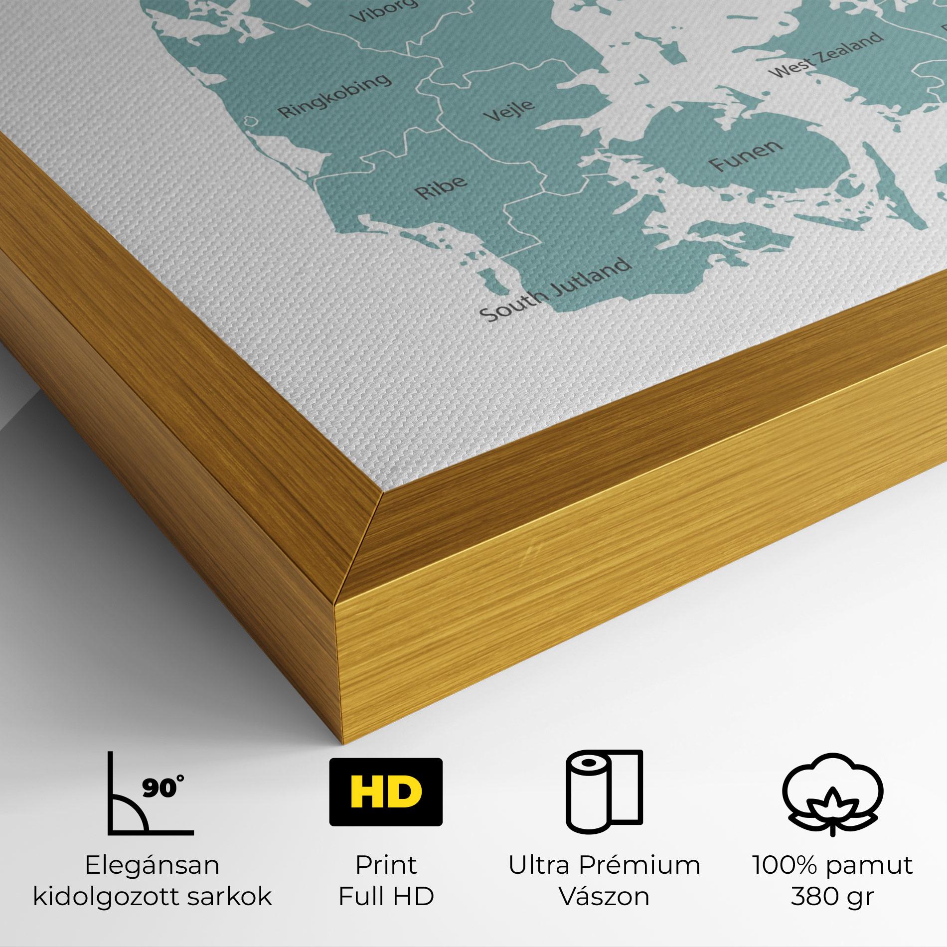 Vászonkép Denmark Map mockup 4