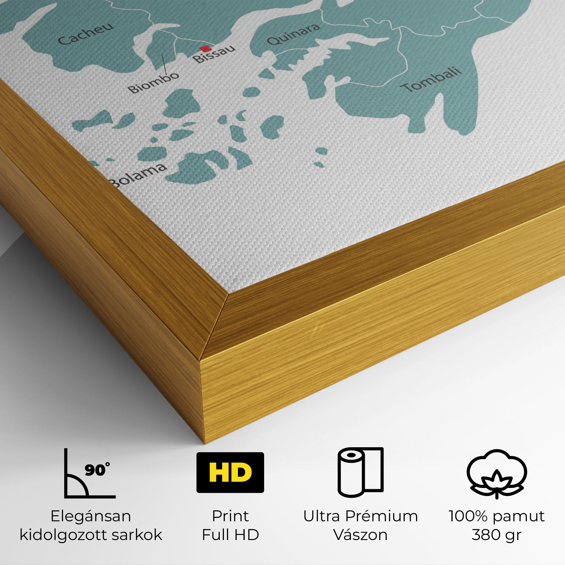 Vászonkép Guinea Bissau Map mockup 4