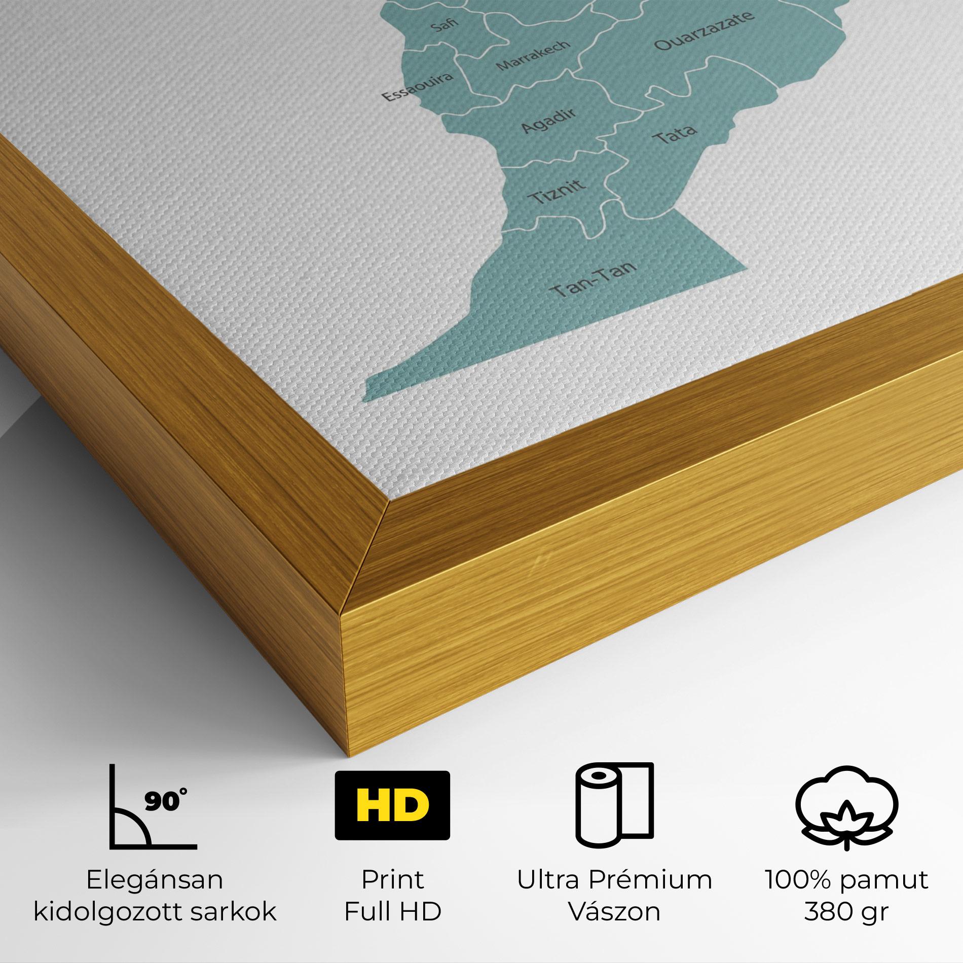 Vászonkép Morocco Map mockup 4