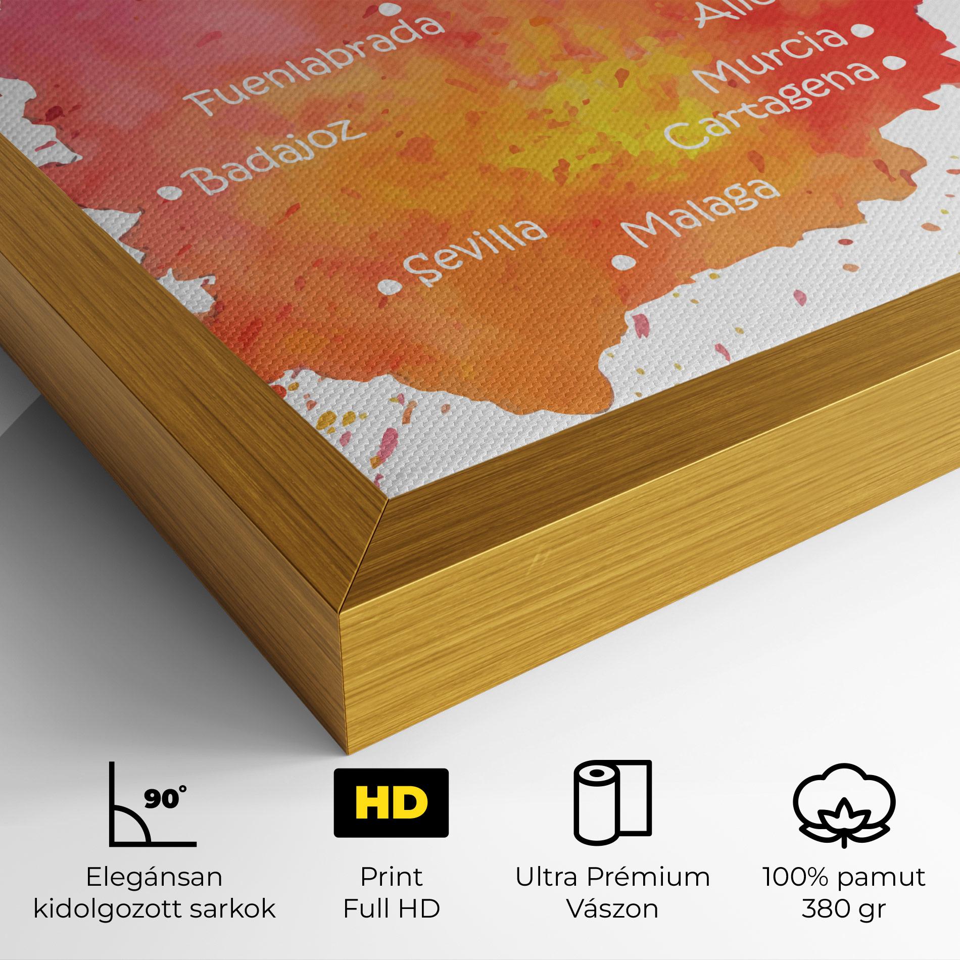 Vászonkép Spain Map mockup 4