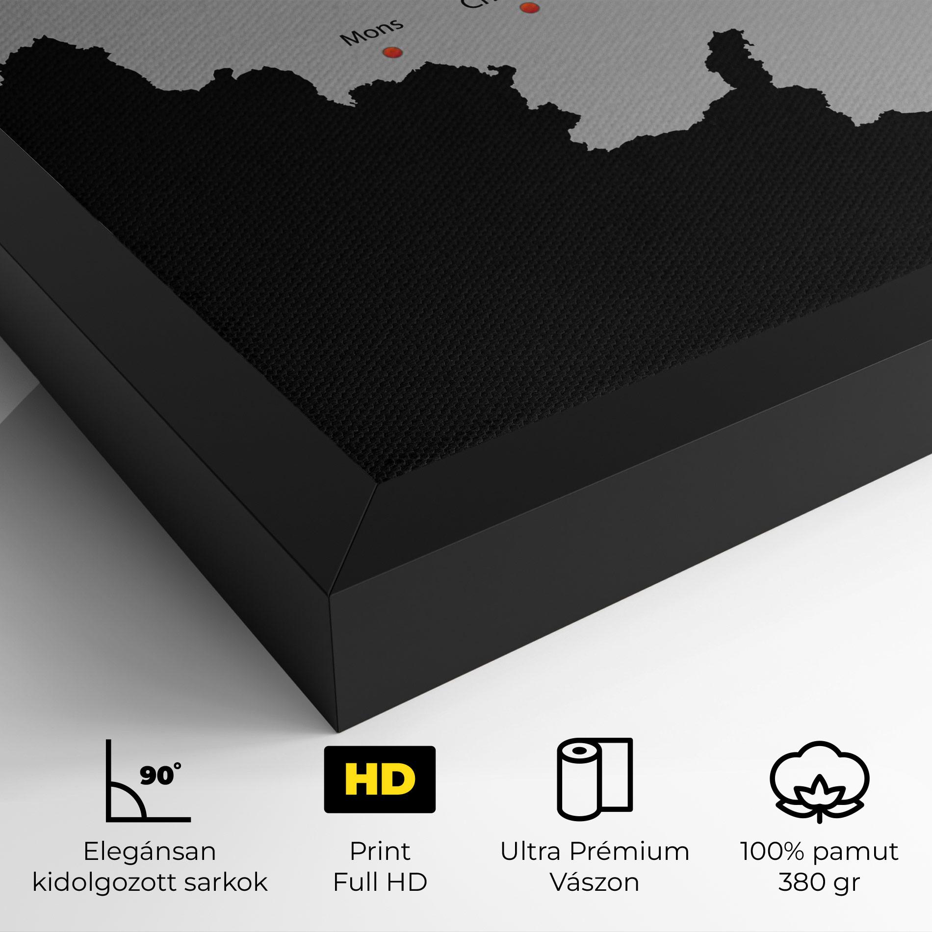 Vászonkép Belgium Map mockup 4