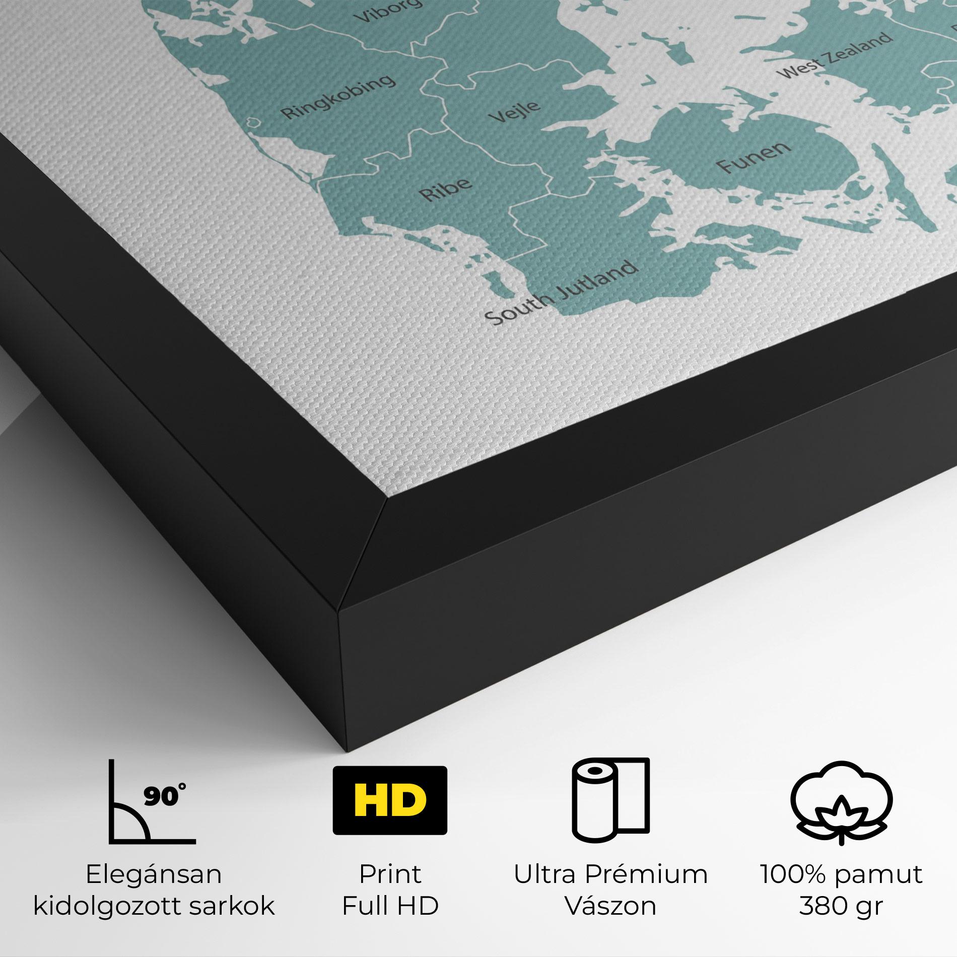 Vászonkép Denmark Map mockup 4