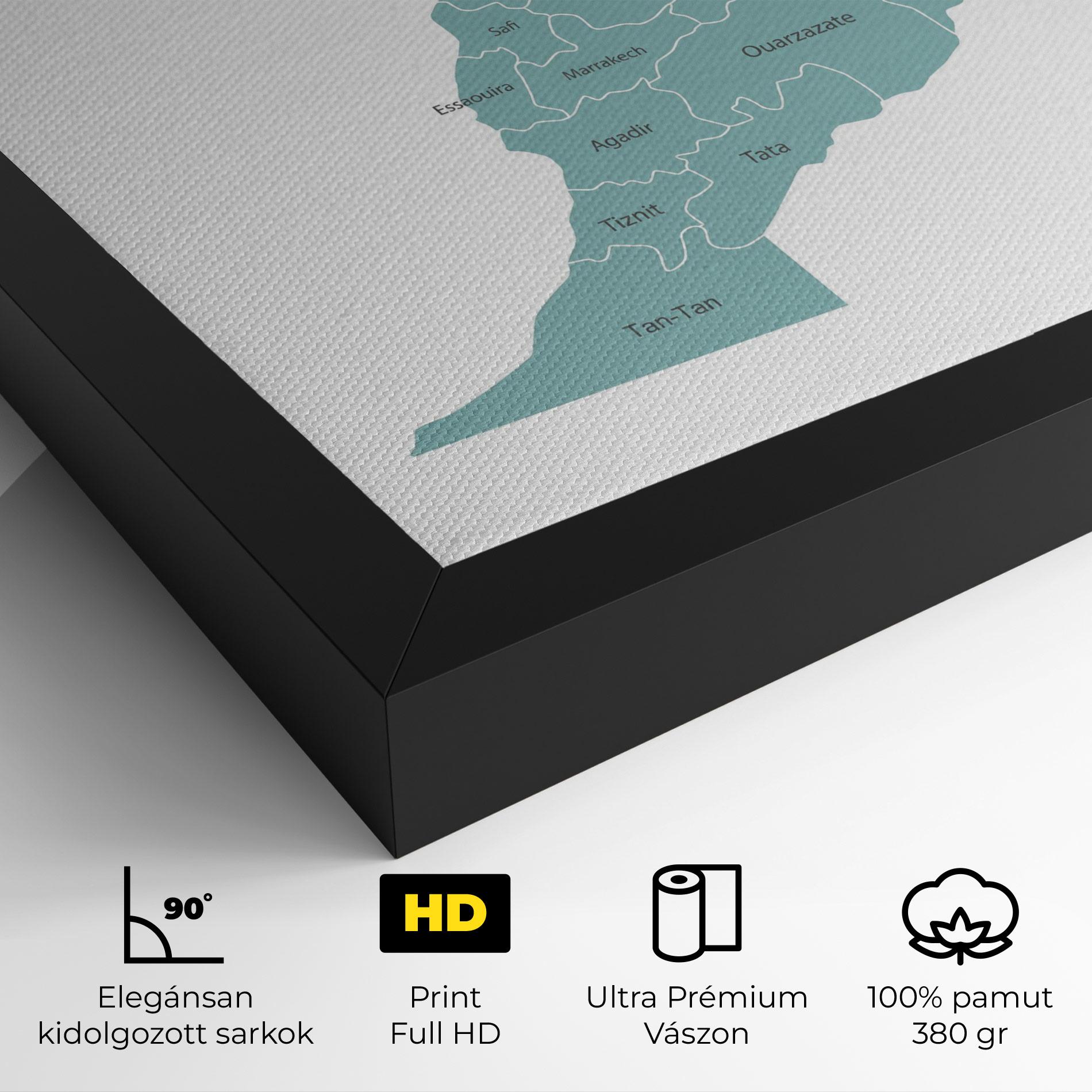 Vászonkép Morocco Map mockup 4