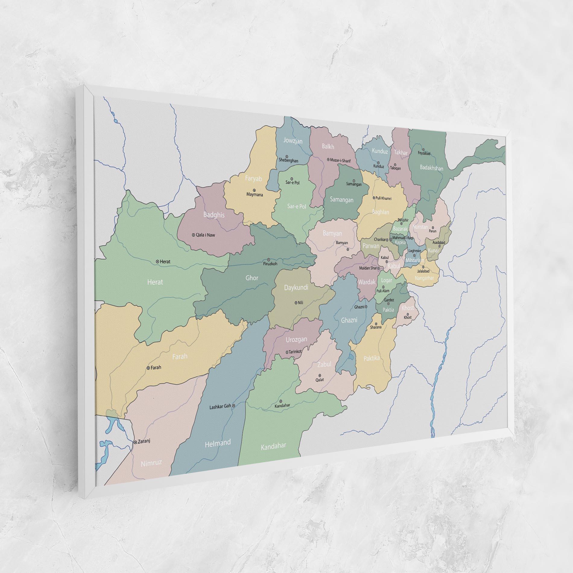 Vászonkép Afghanistan Map mockup 1