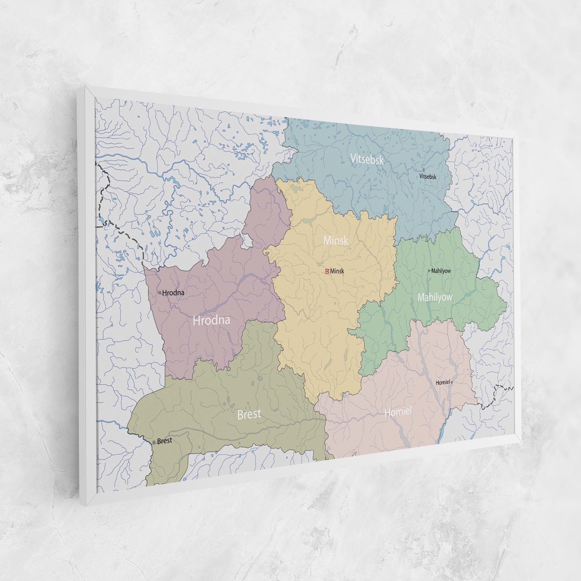 Vászonkép Belarus Map mockup 1