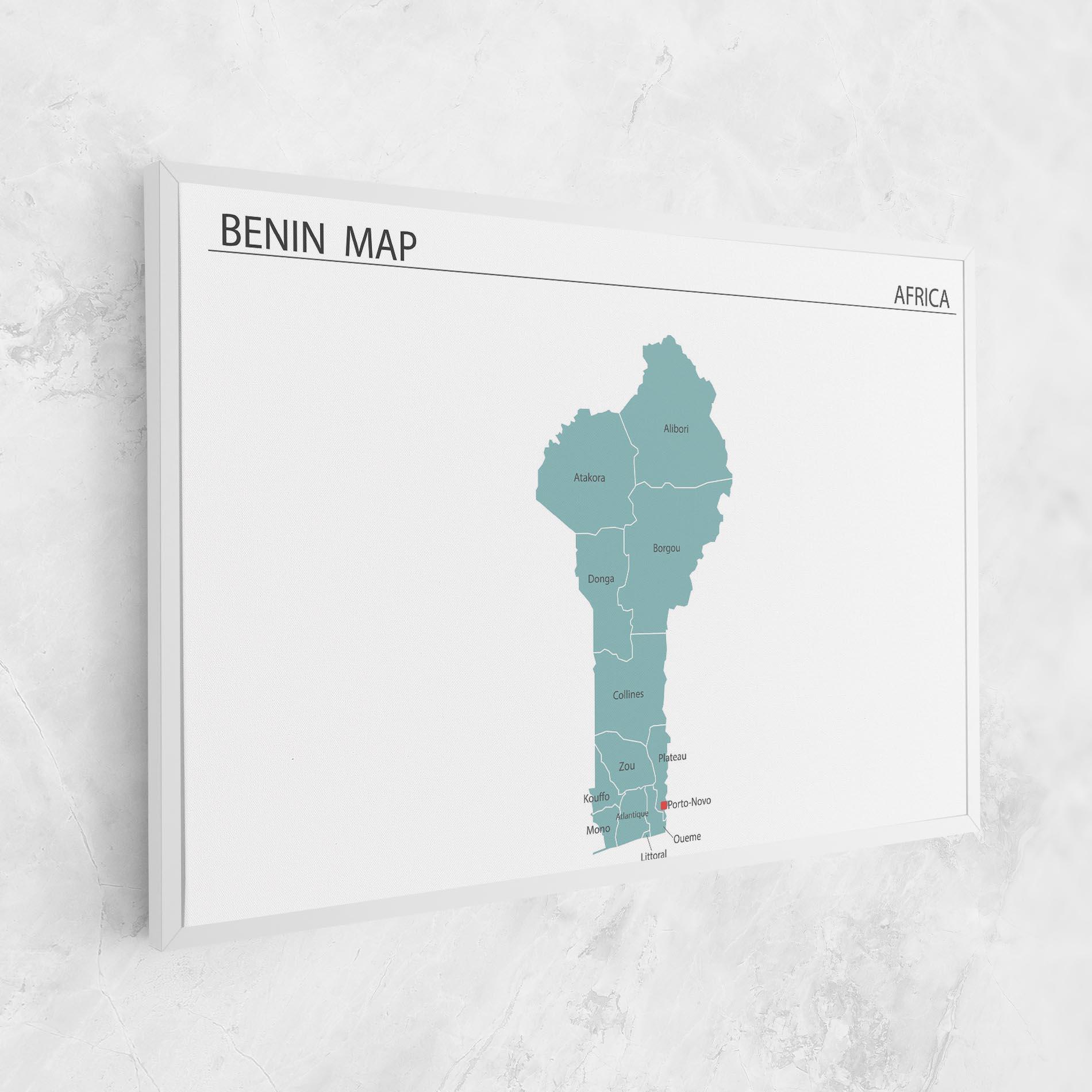 Vászonkép Benin Map mockup 1