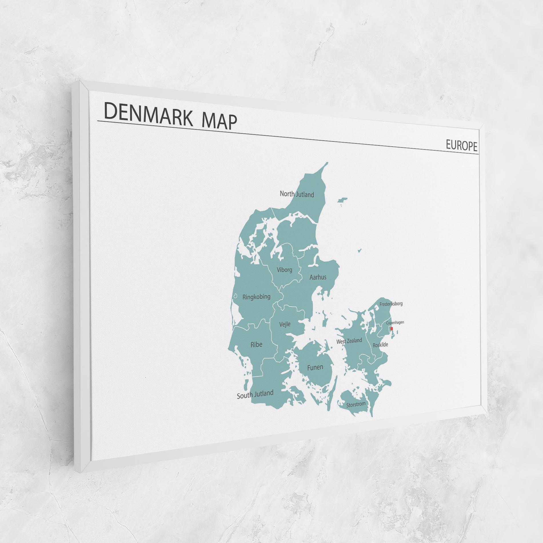 Vászonkép Denmark Map mockup 1