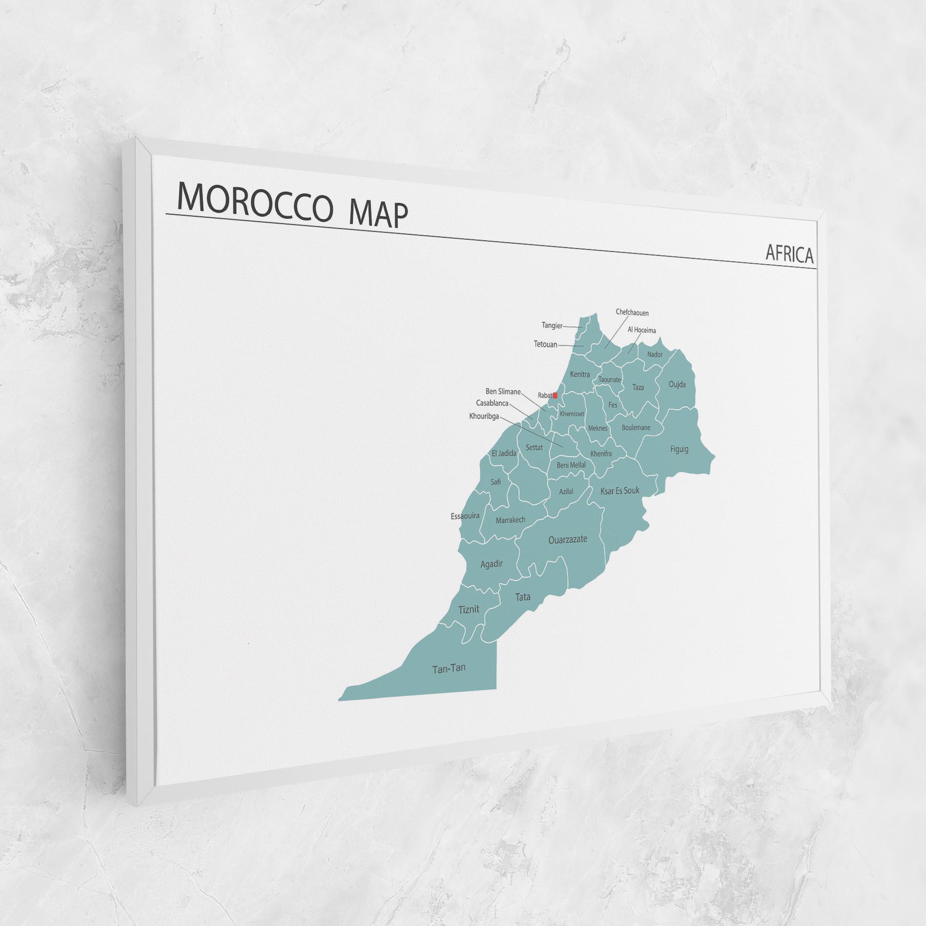 Vászonkép Morocco Map mockup 1