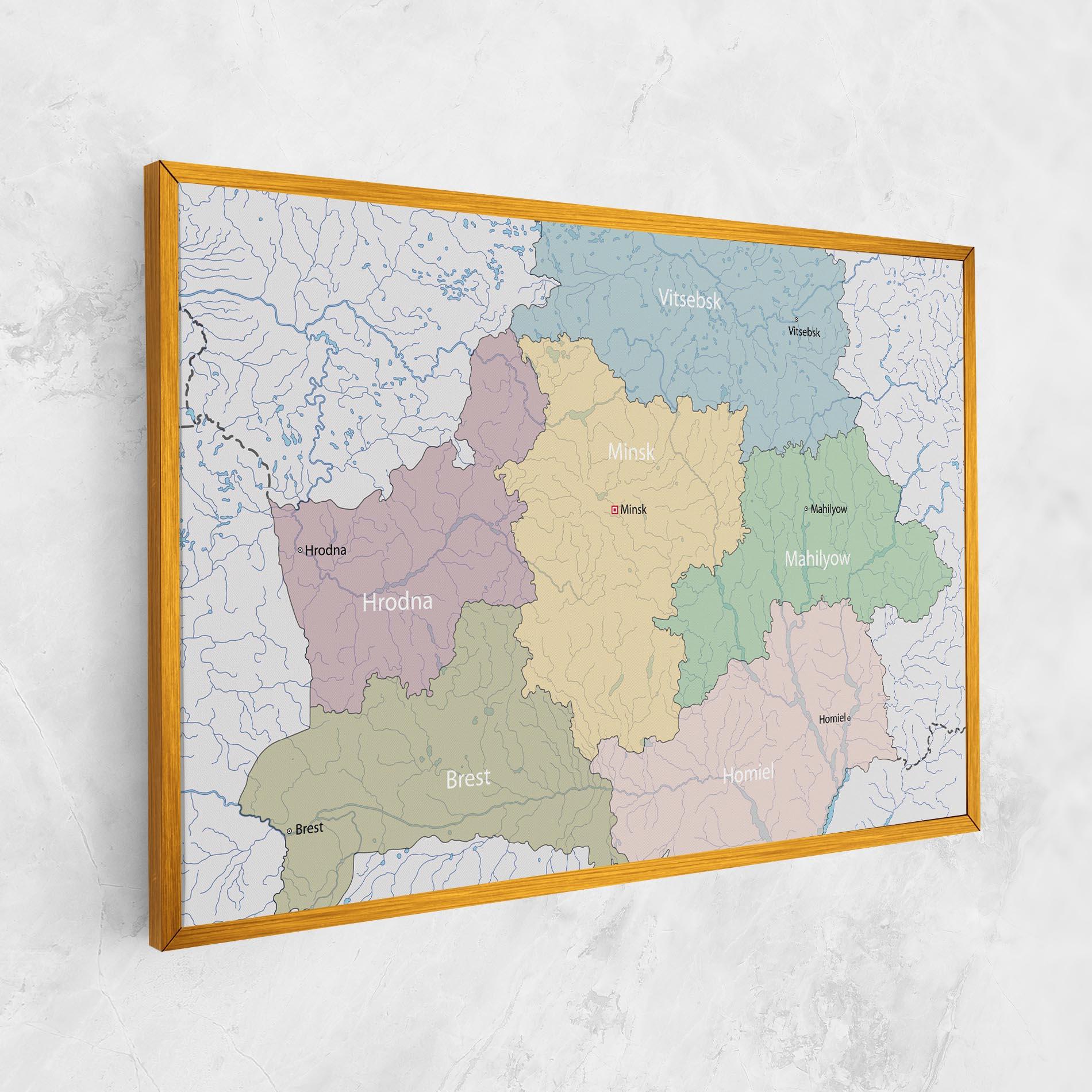Vászonkép Belarus Map mockup 1
