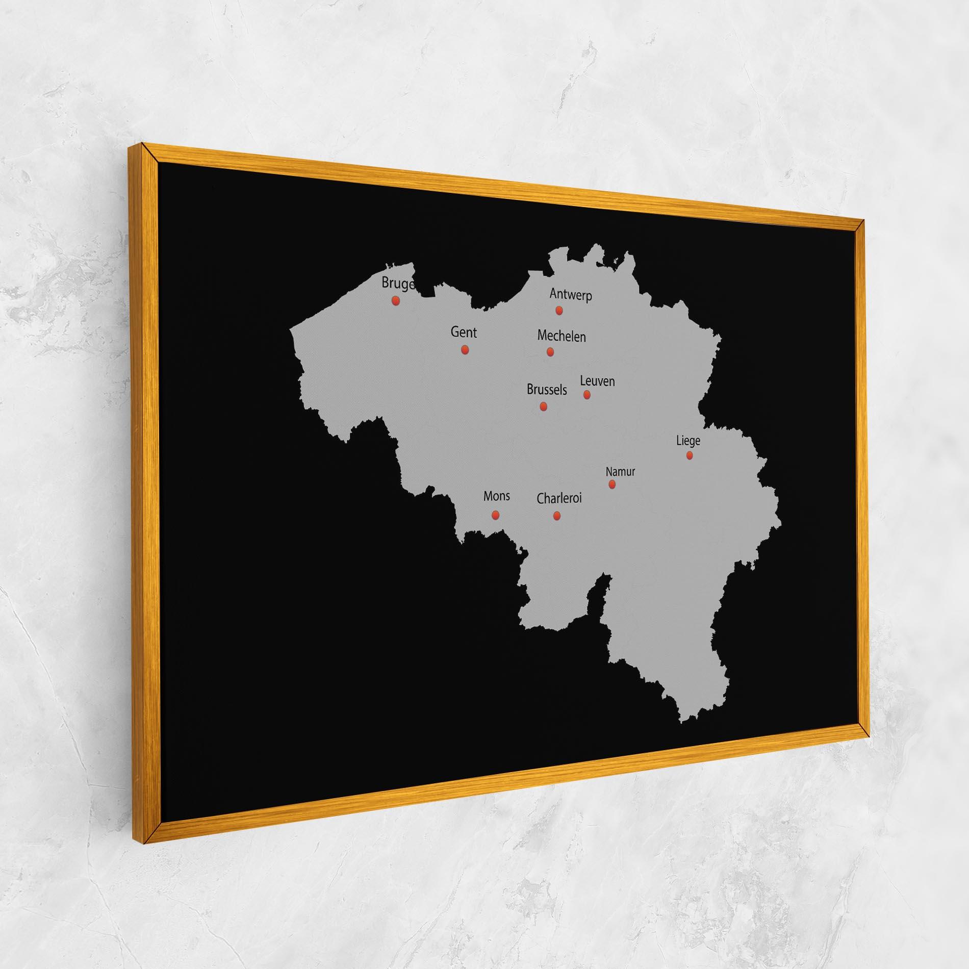 Vászonkép Belgium Map mockup 1