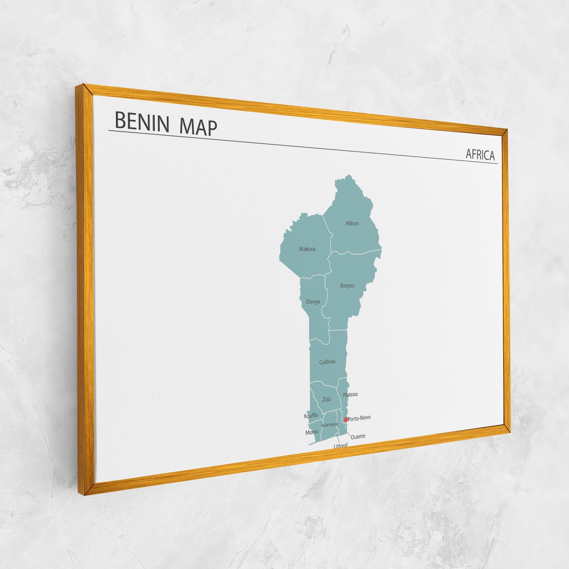 Vászonkép Benin Map mockup 1