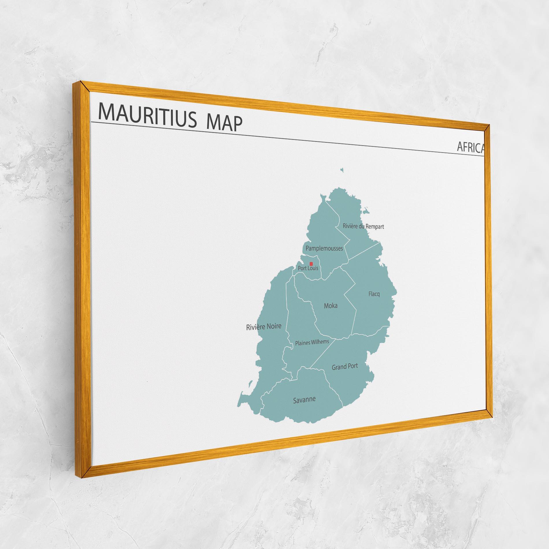 Vászonkép Mauritius Map mockup 1