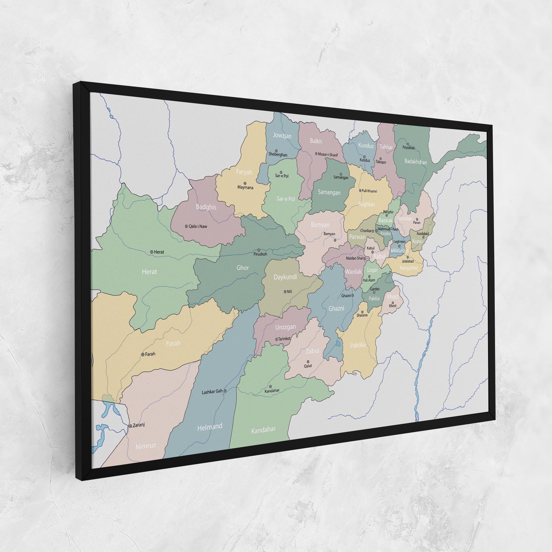 Vászonkép Afghanistan Map mockup 1