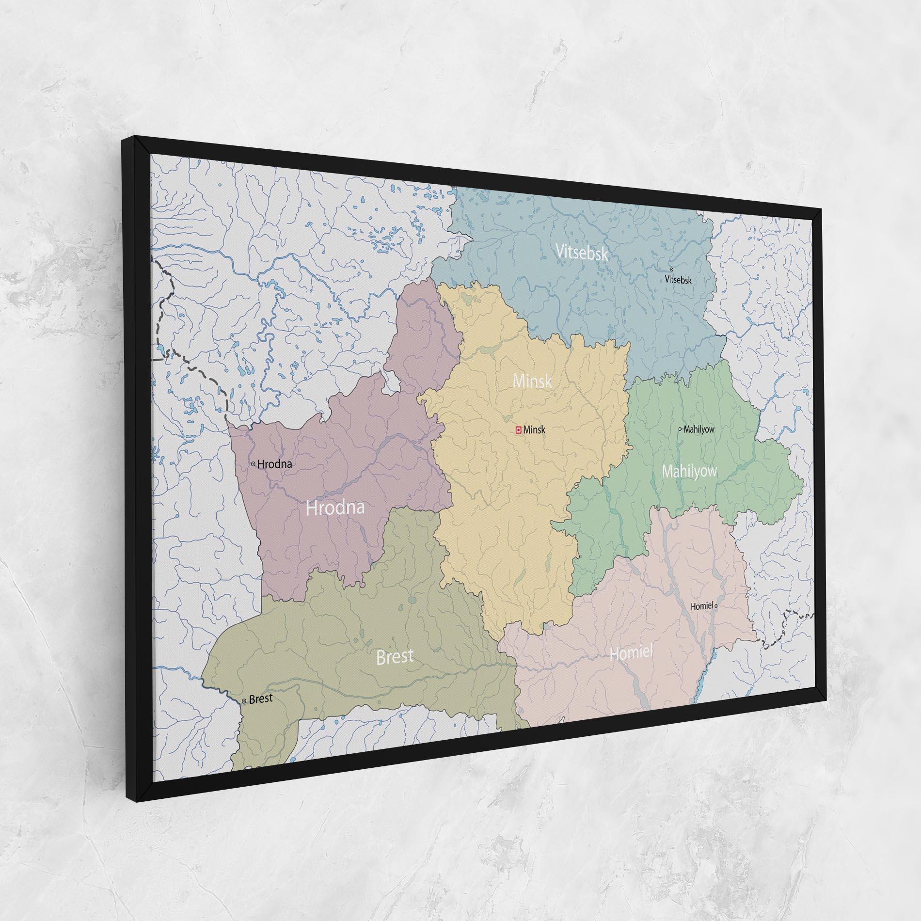 Vászonkép Belarus Map mockup 1
