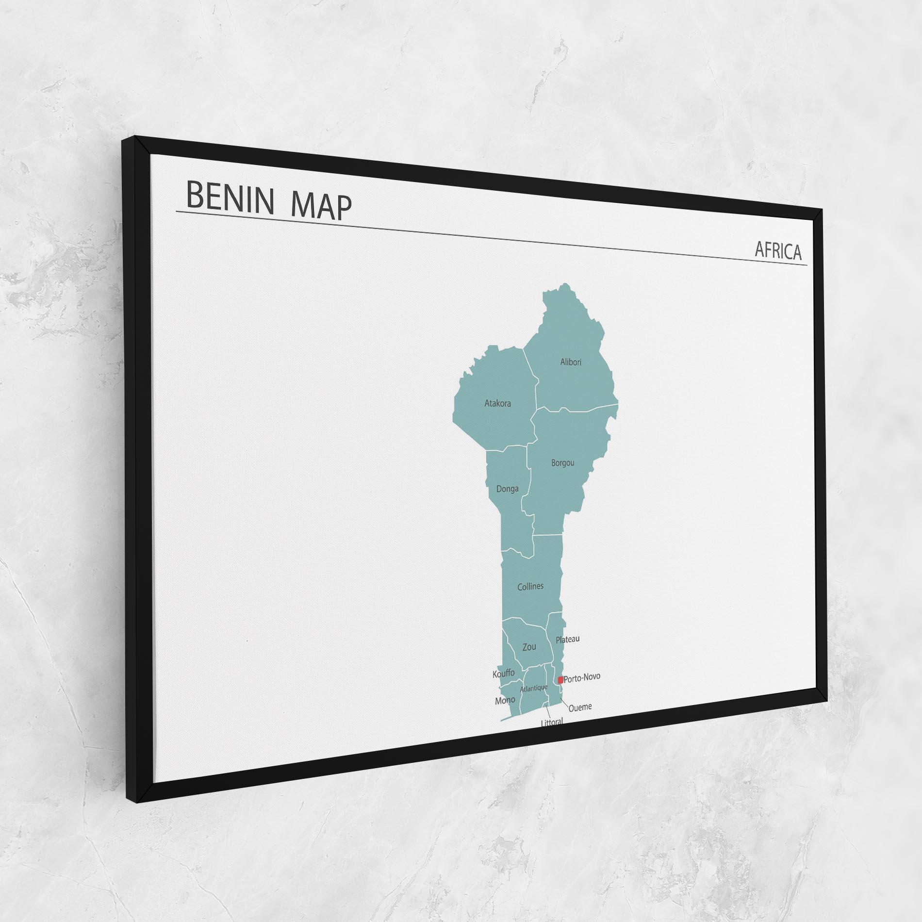 Vászonkép Benin Map mockup 1