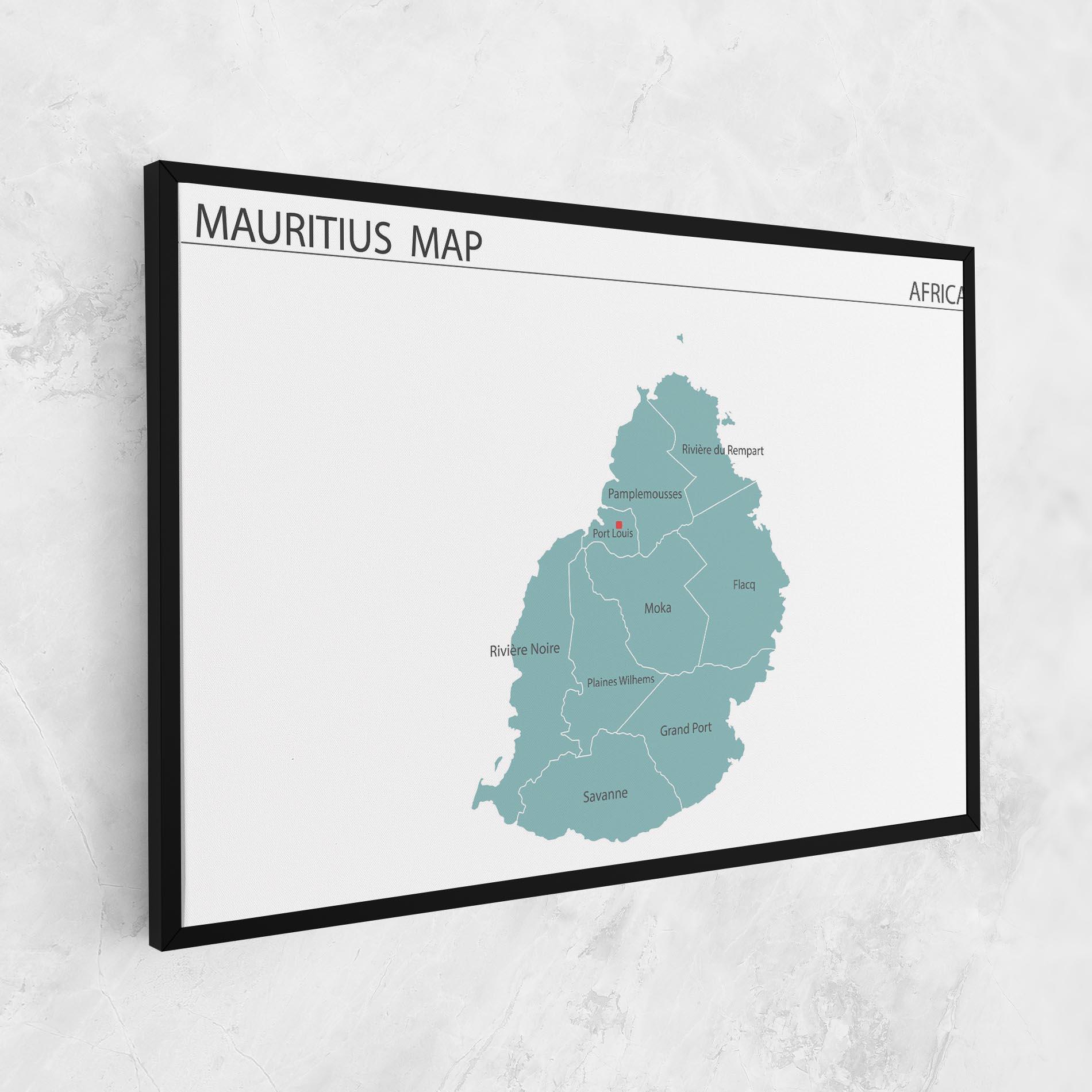 Vászonkép Mauritius Map mockup 1