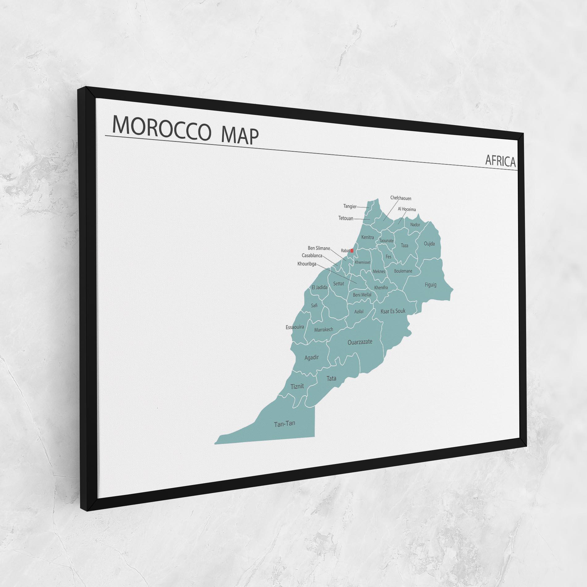 Vászonkép Morocco Map mockup 1