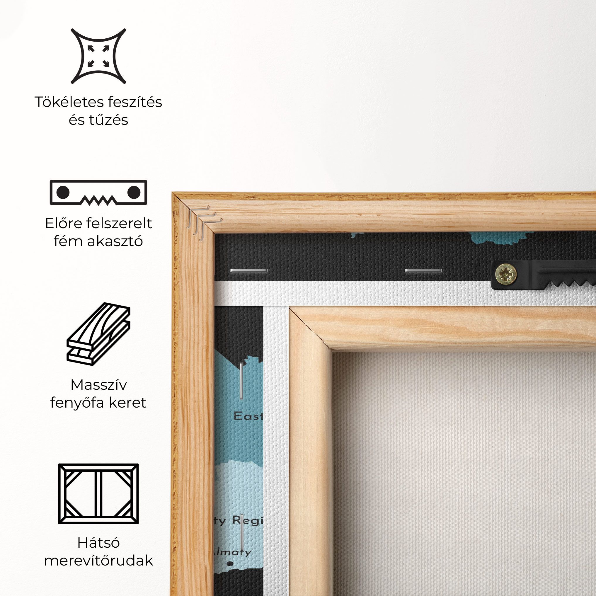 Kazahstan Blue Map mockup 5