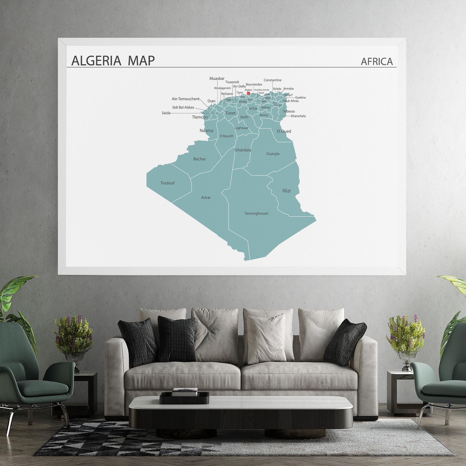 Algeria Map mockup 7