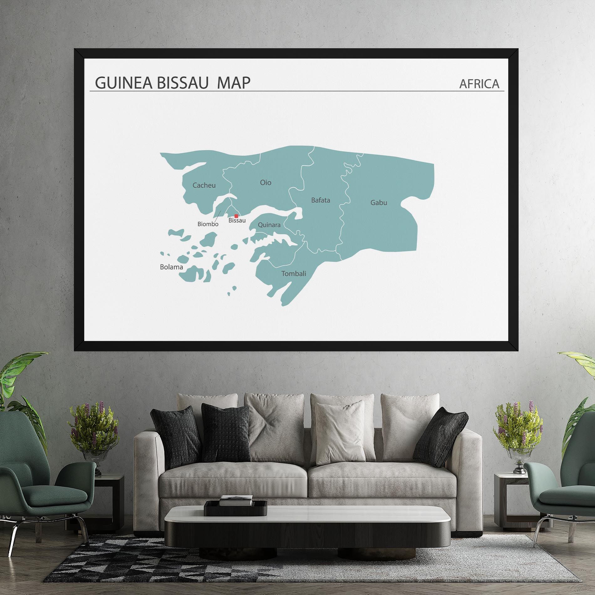 Guinea Bissau Map mockup 7