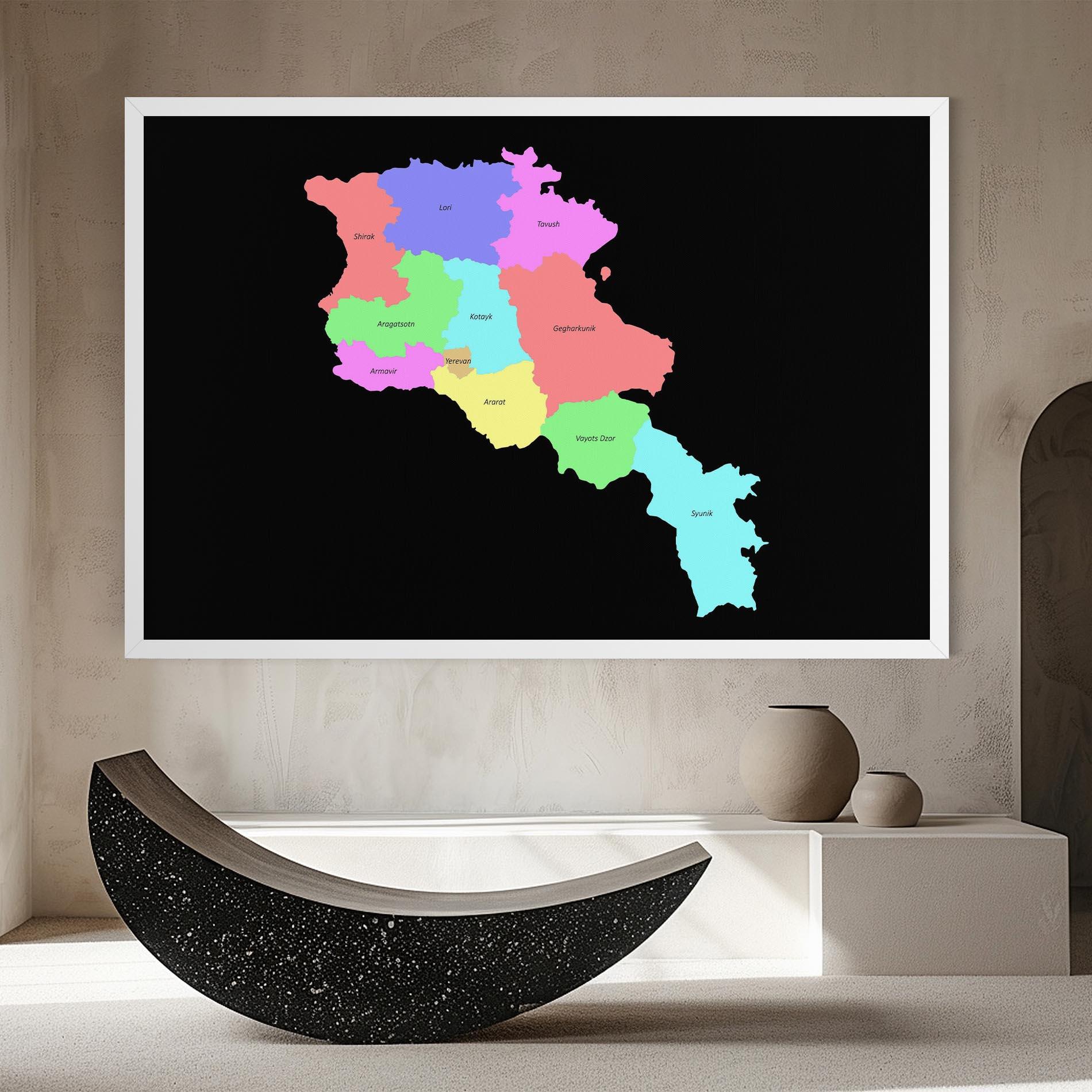 Vászonkép Armenia Map mockup 8