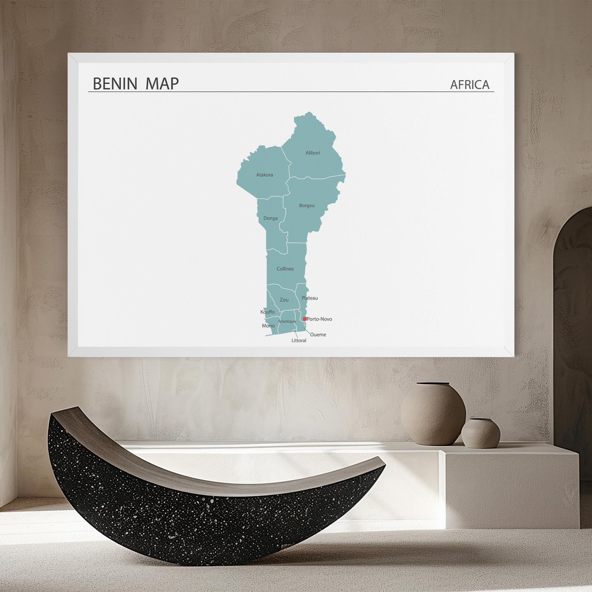 Vászonkép Benin Map mockup 8