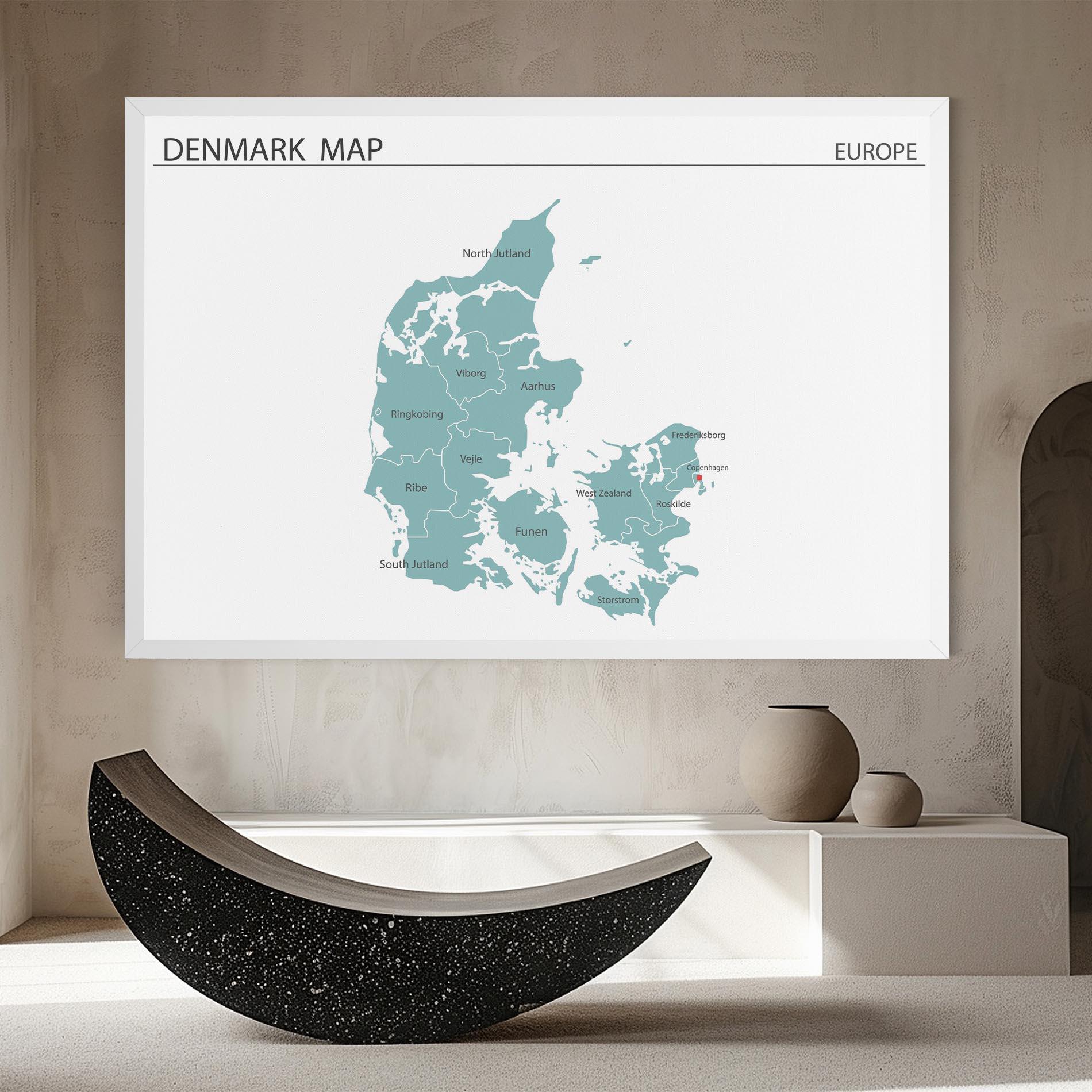 Vászonkép Denmark Map mockup 8