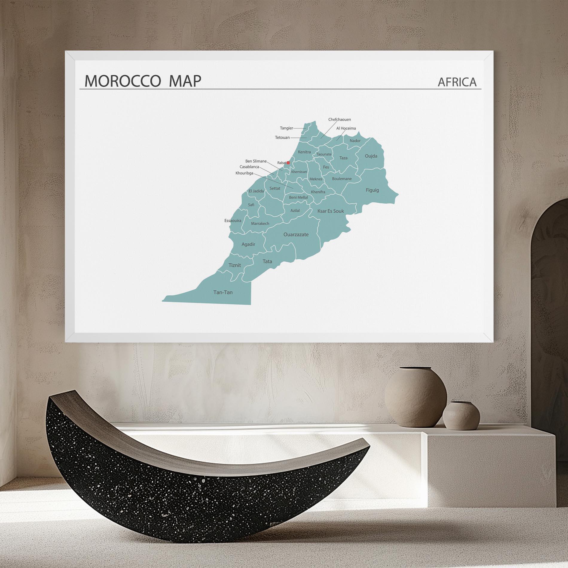 Vászonkép Morocco Map mockup 8