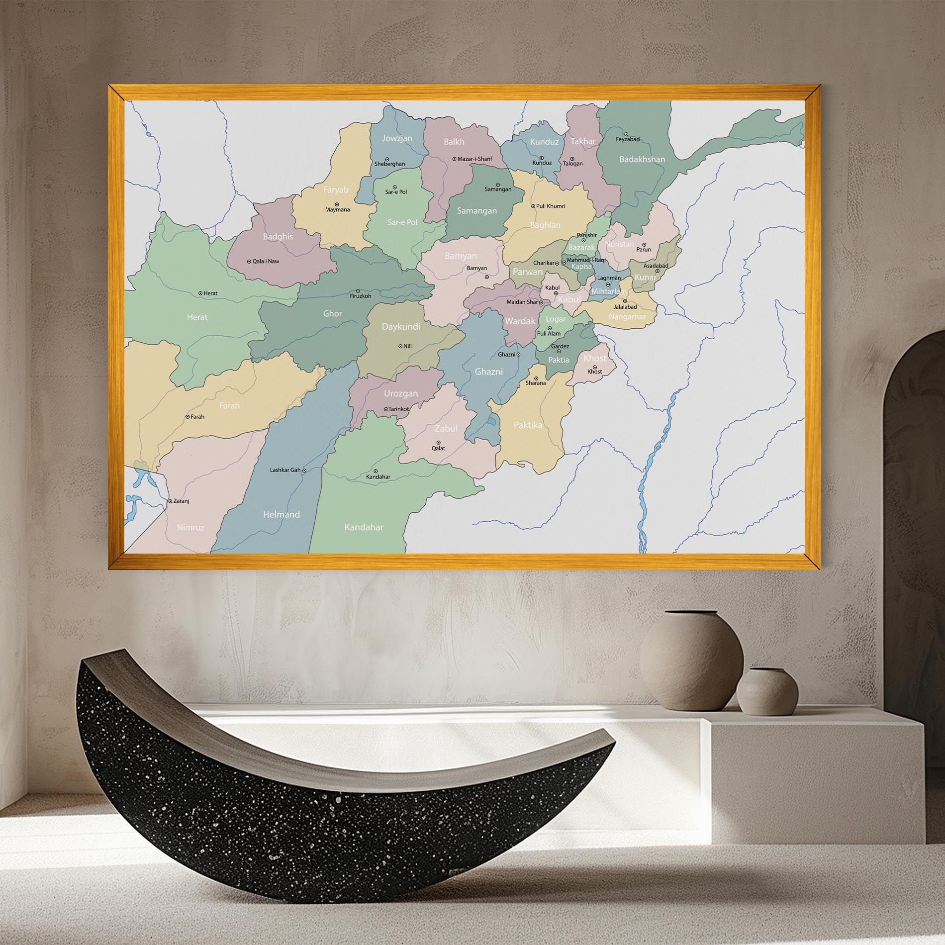 Afghanistan Map mockup 8