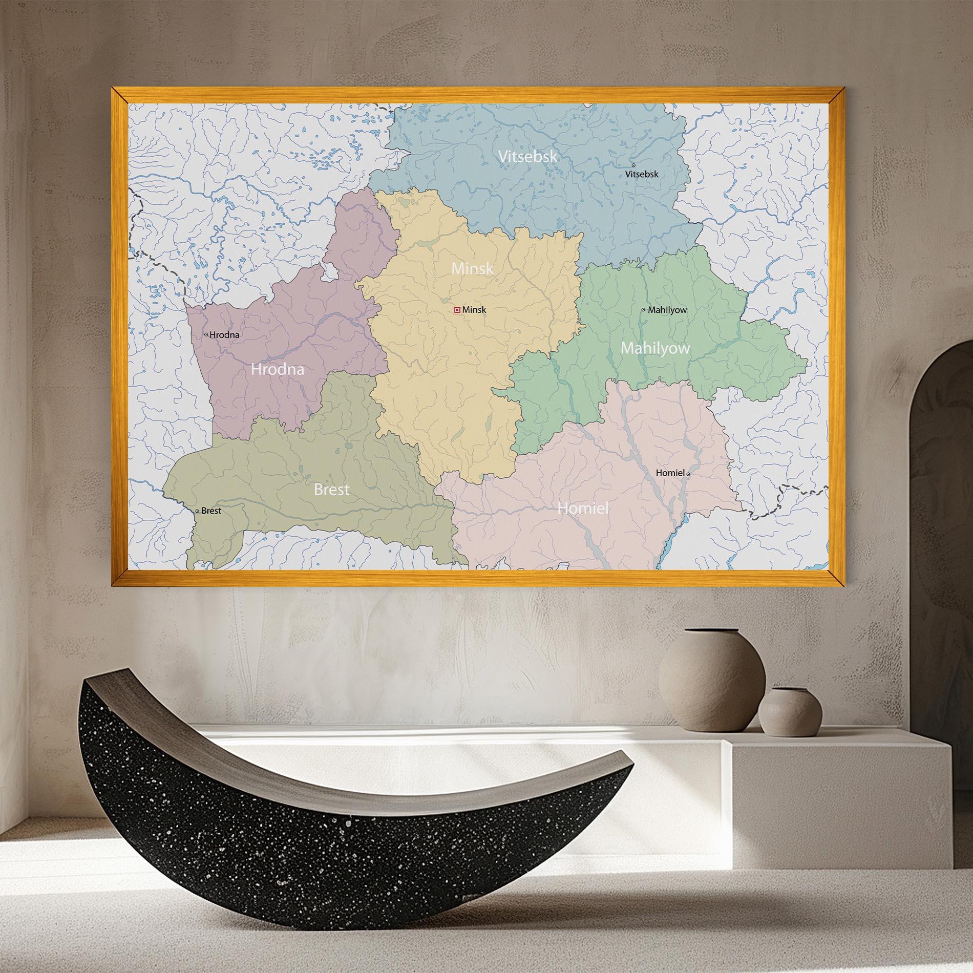 Vászonkép Belarus Map mockup 8