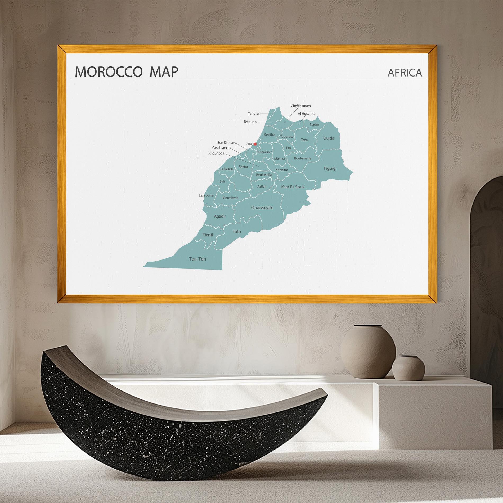 Vászonkép Morocco Map mockup 8
