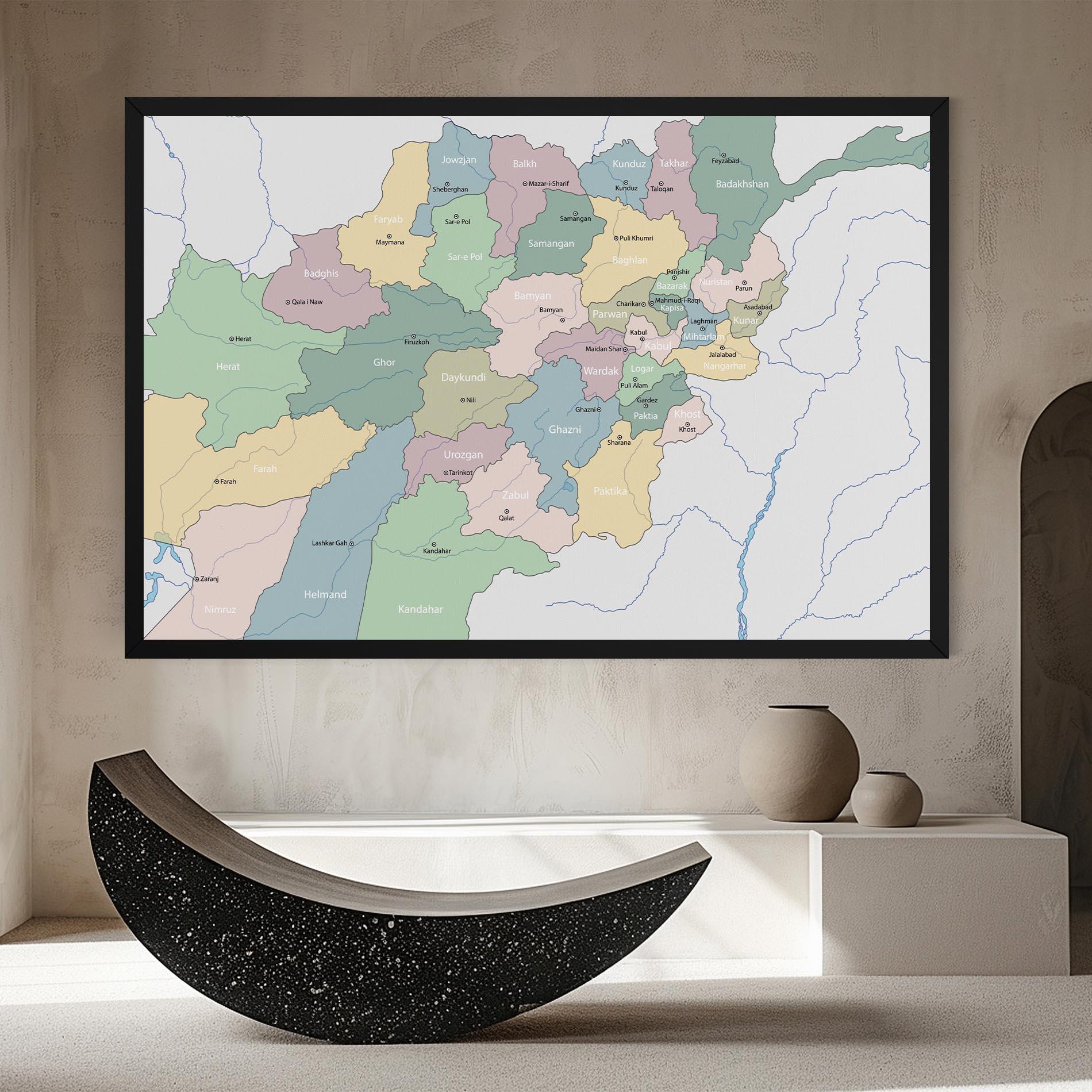Vászonkép Afghanistan Map mockup 8